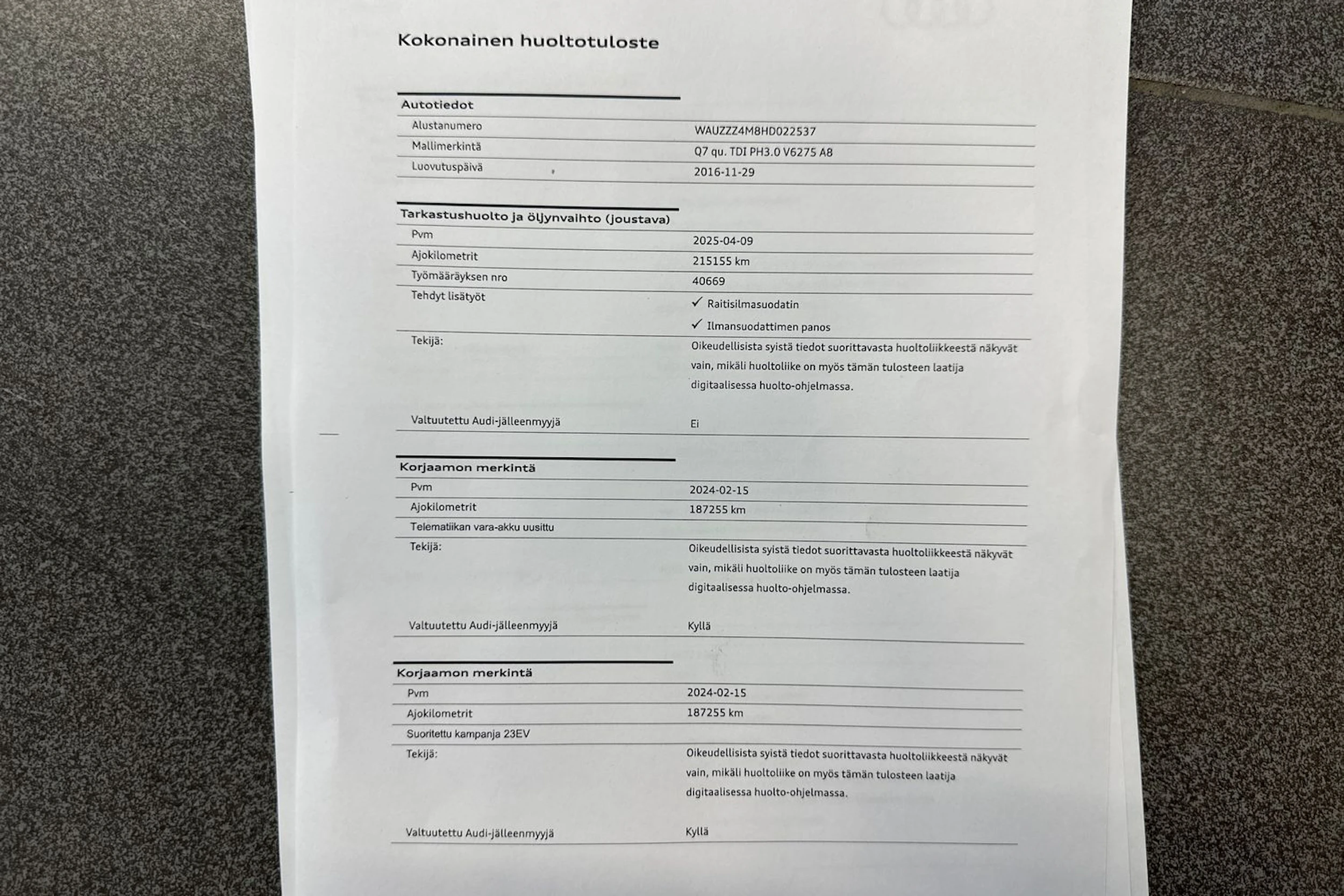 valkoinen Audi Q7 2017 kuva 40.