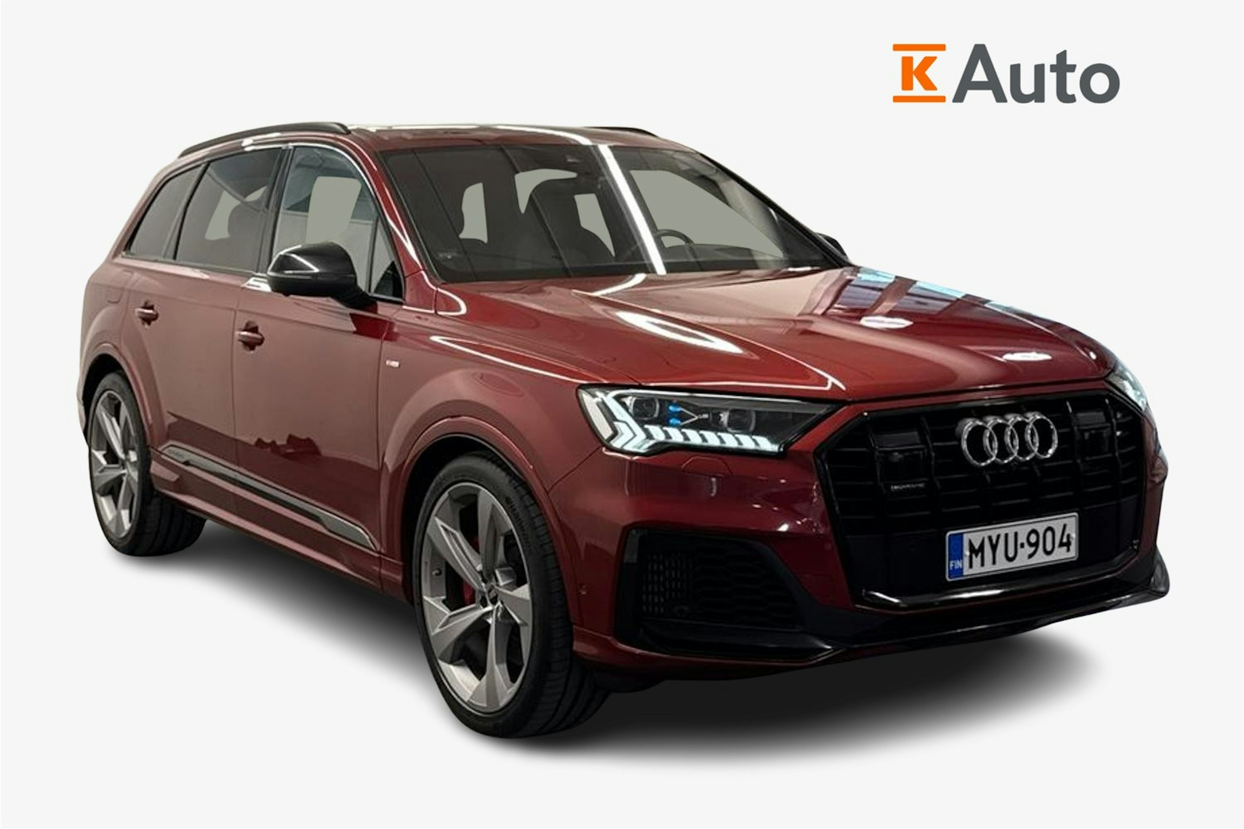 punainen Audi Q7 2021 kuva 1.