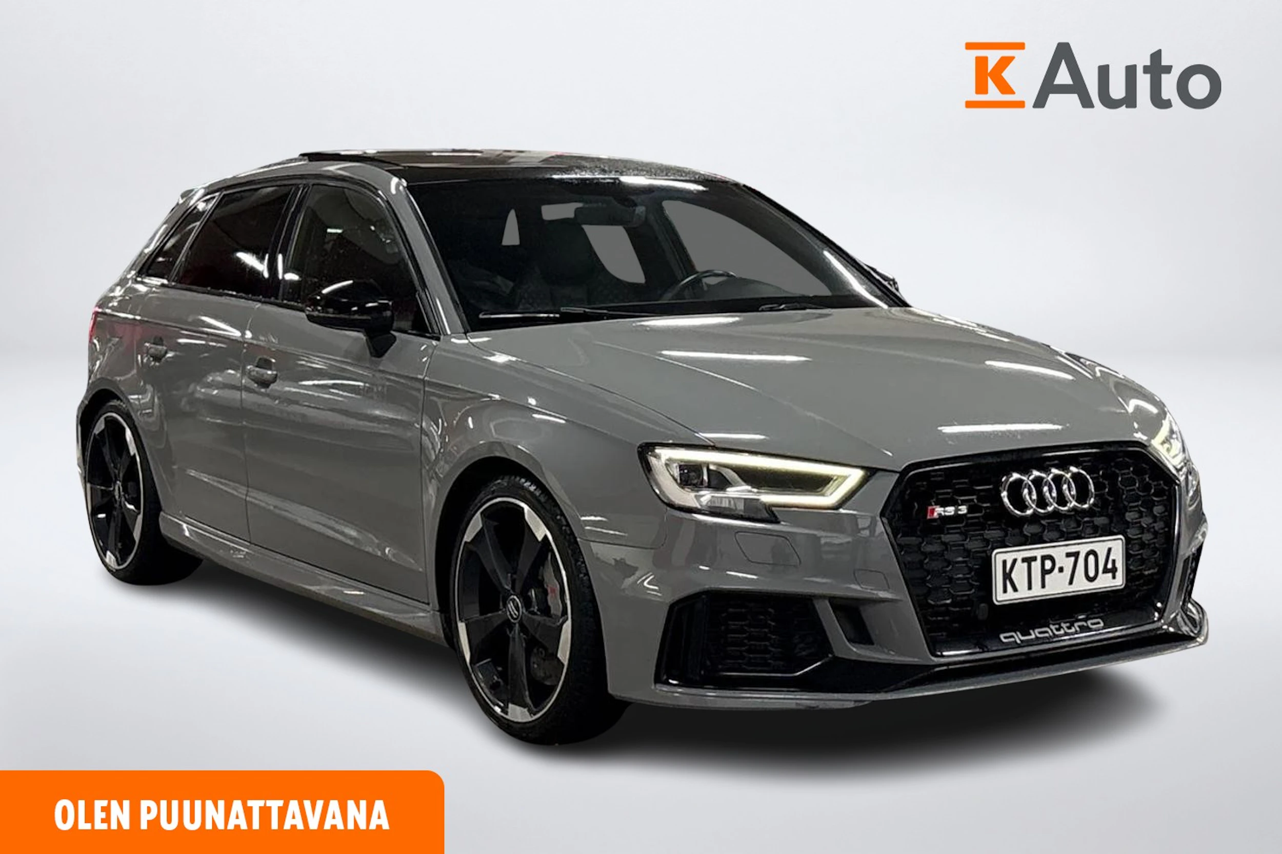 harmaa Audi RS 3 2018 kuva 1.