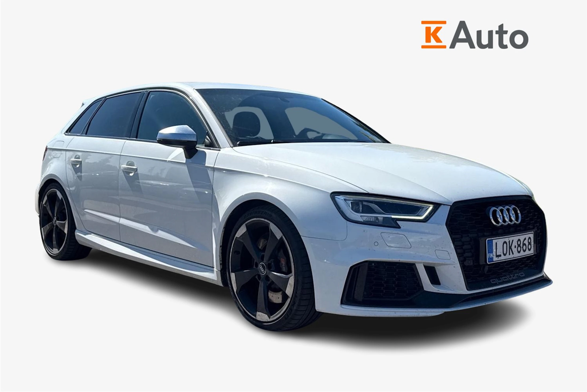 valkoinen Audi RS 3 2018 kuva 1.