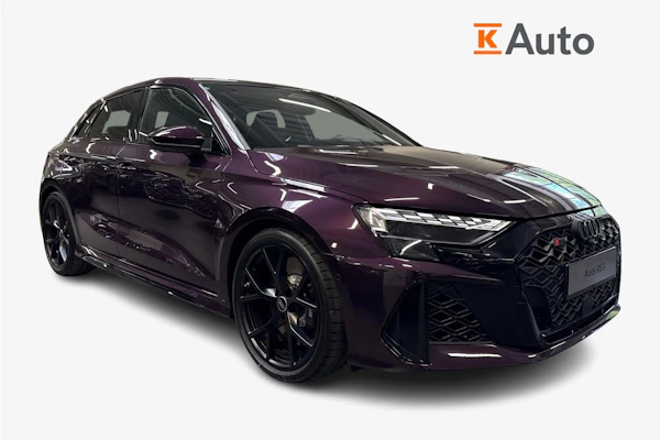 Audi RS 3 Sportback | Exclusive-väri Merlin purple | Panoraamakatto | sähköpenkit |