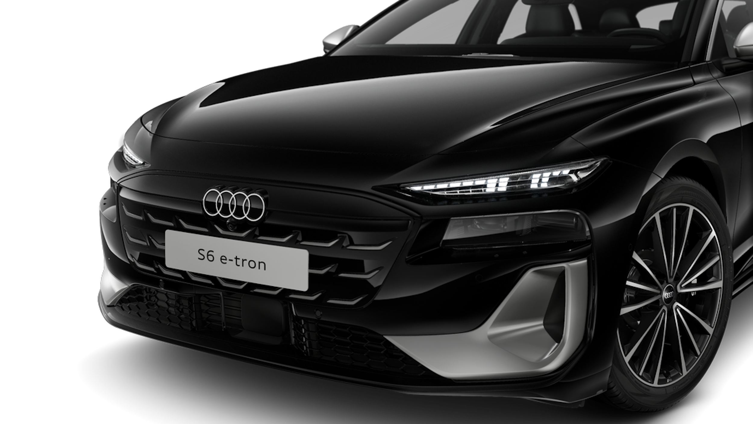Mythos-musta, metalliväri Audi S6 e-tron 2025 kuva 6.
