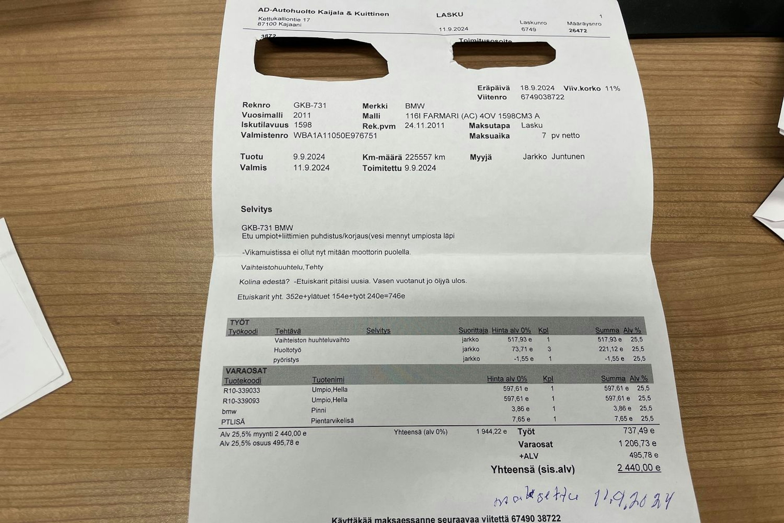 musta BMW 116 2011 kuva 32.