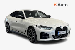 valkoinen BMW i4 2024 kuva 1.