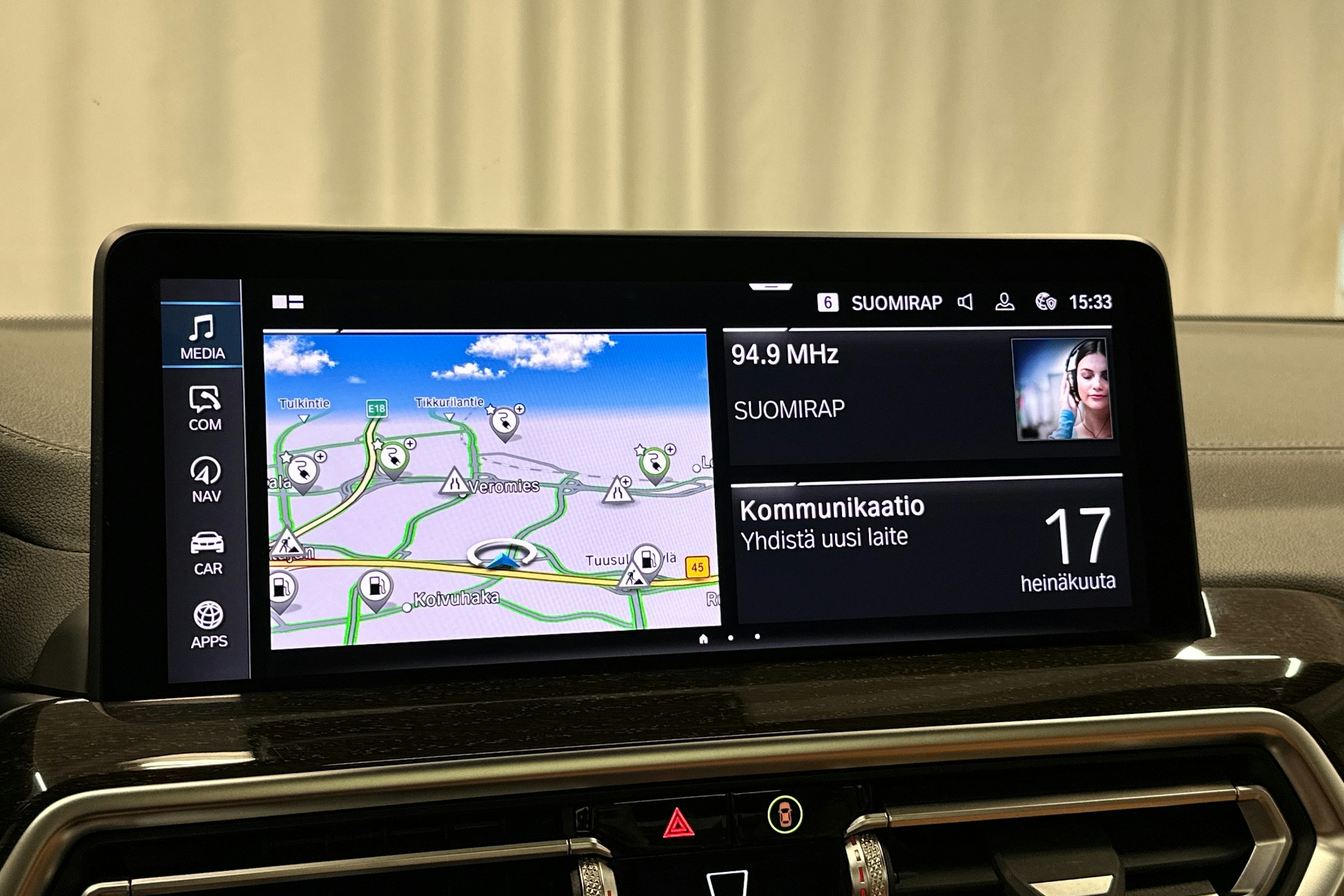 musta BMW X3 2022 kuva 15.