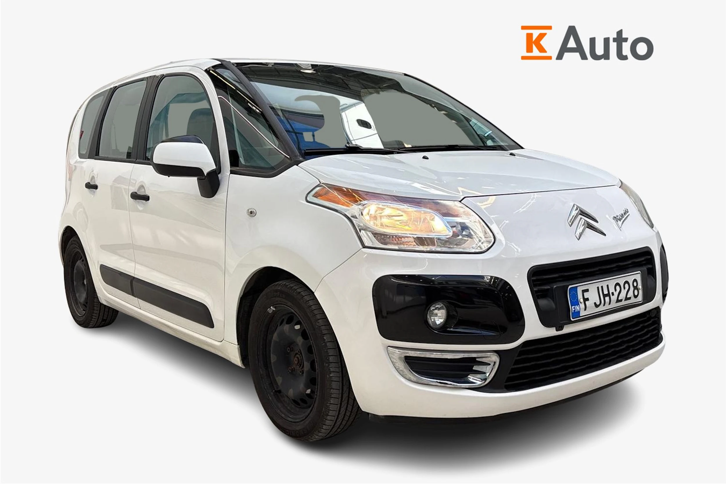 Valkoinen Citroën C3 Picasso 2009 kuva 1.