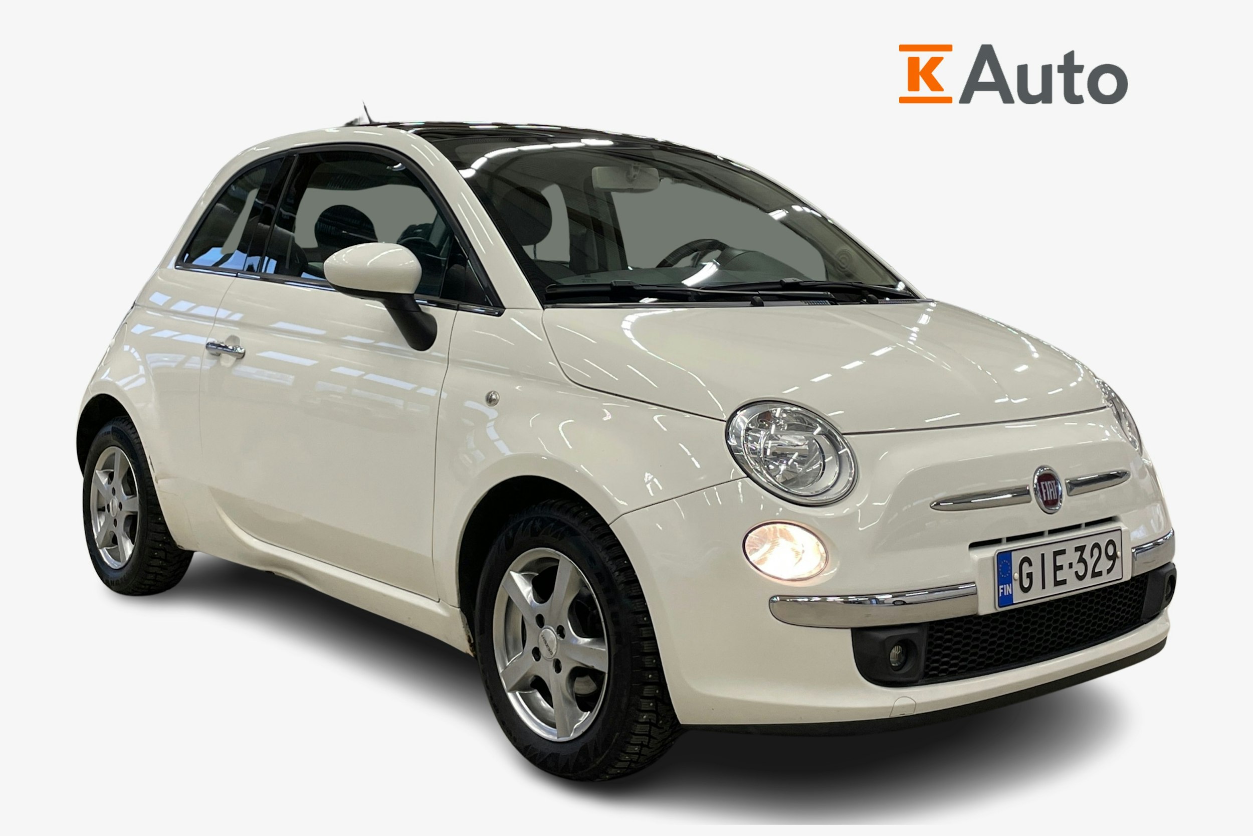 valkoinen Fiat 500 2008 kuva 1.