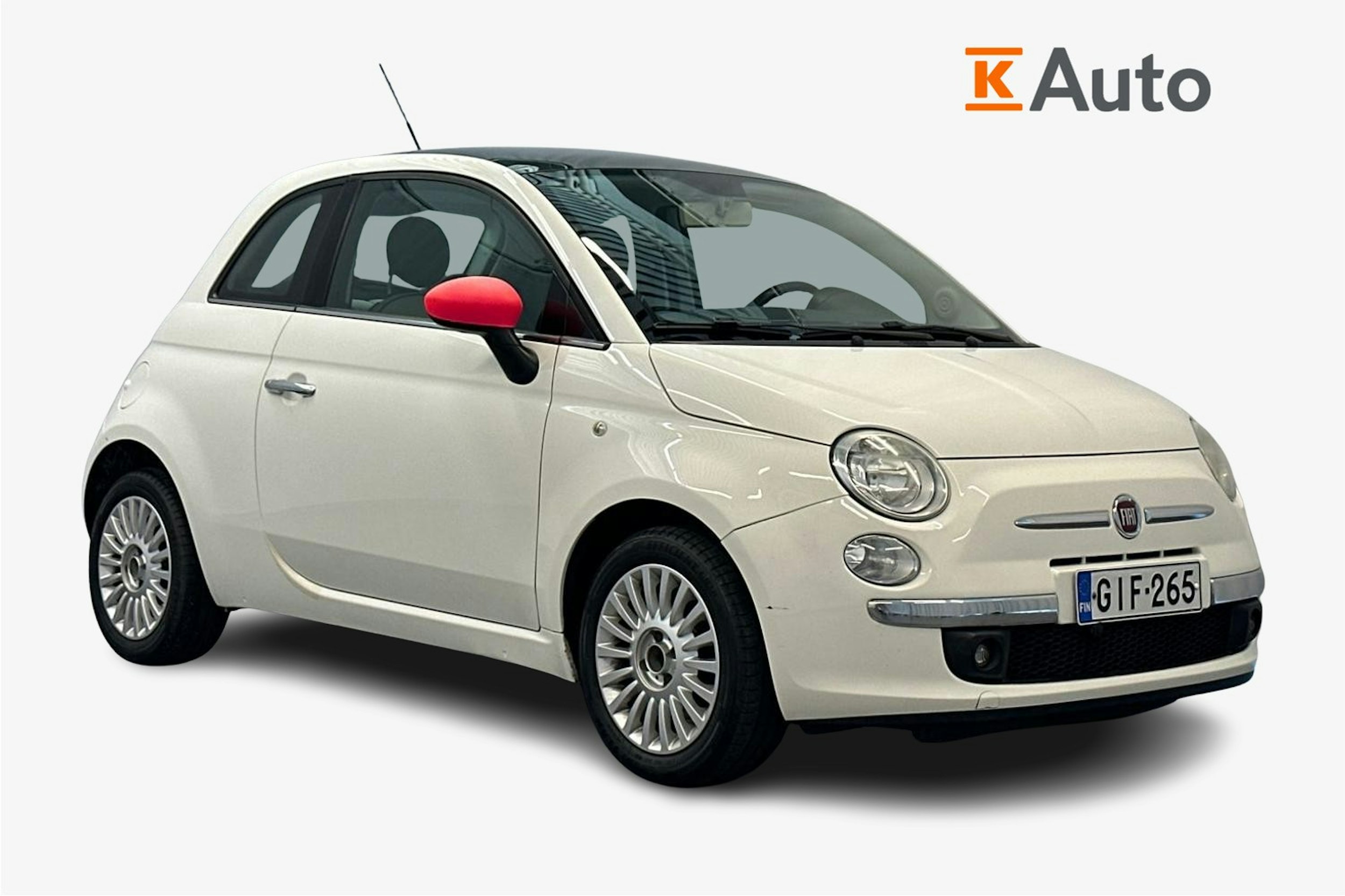 valkoinen Fiat 500 2008 kuva 1.
