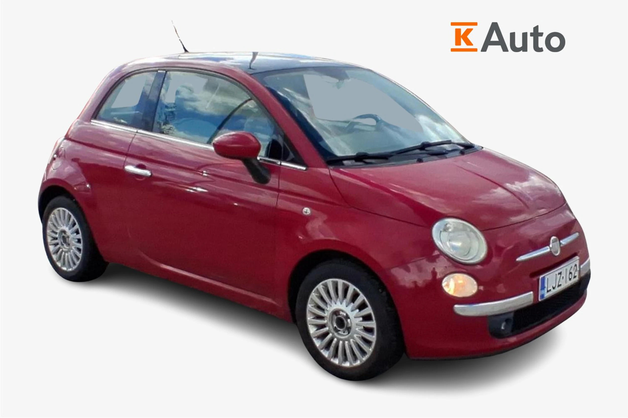 punainen Fiat 500 2008 kuva 1.