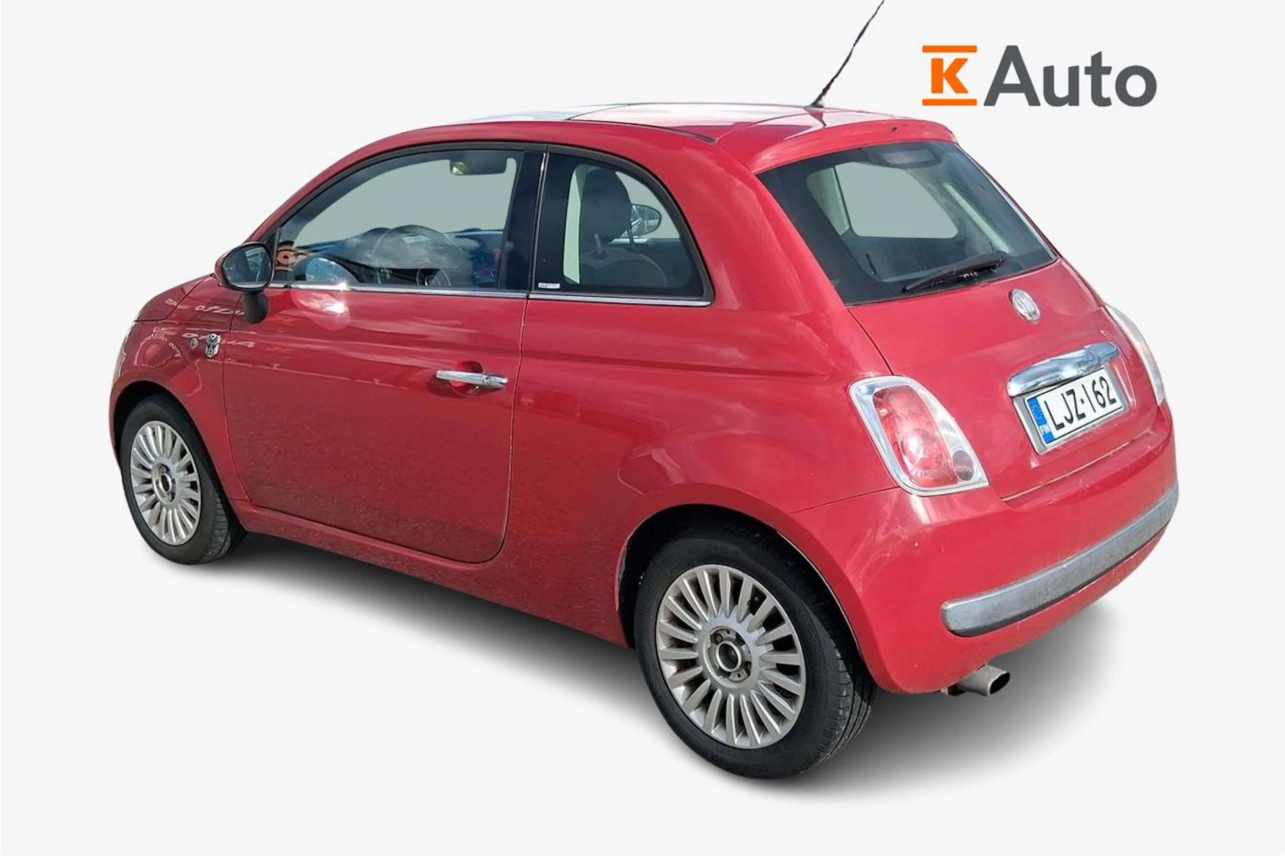 punainen Fiat 500 2008 kuva 2.