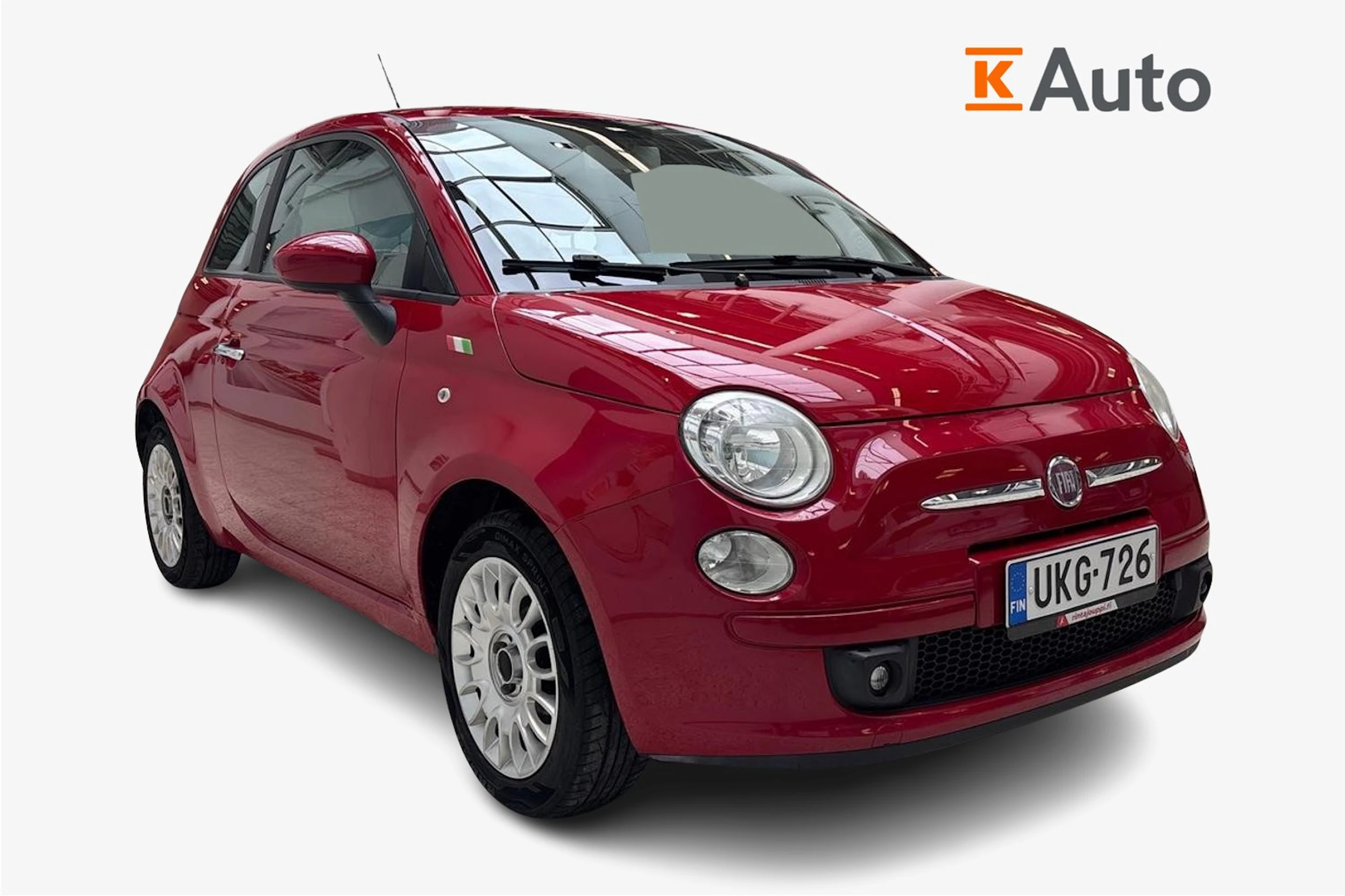 punainen Fiat 500 2011 kuva 1.