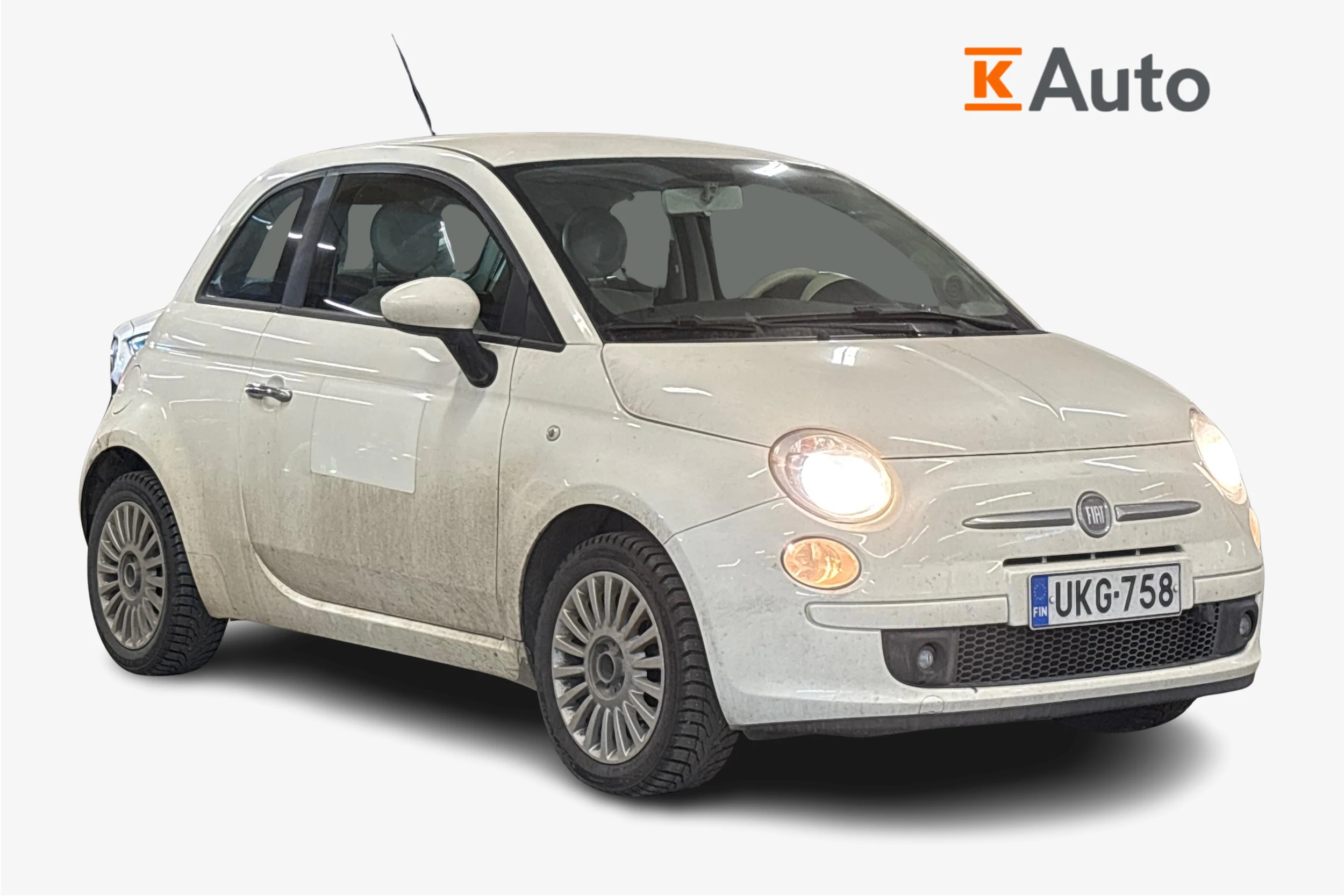 valkoinen Fiat 500 2011 kuva 1.