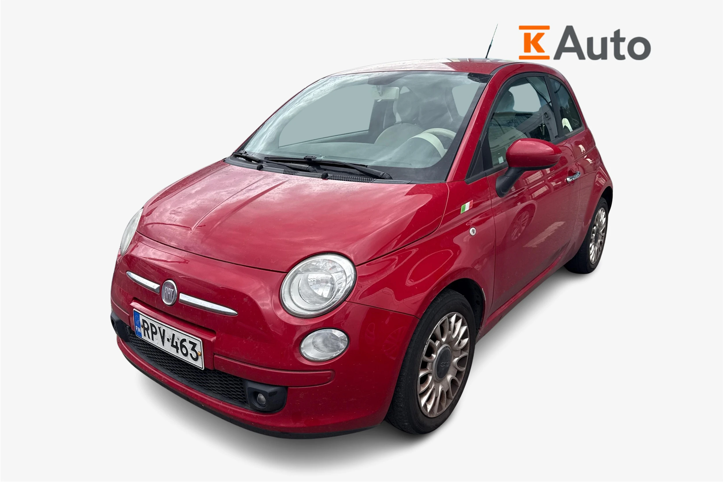 punainen Fiat 500 2012 kuva 1.