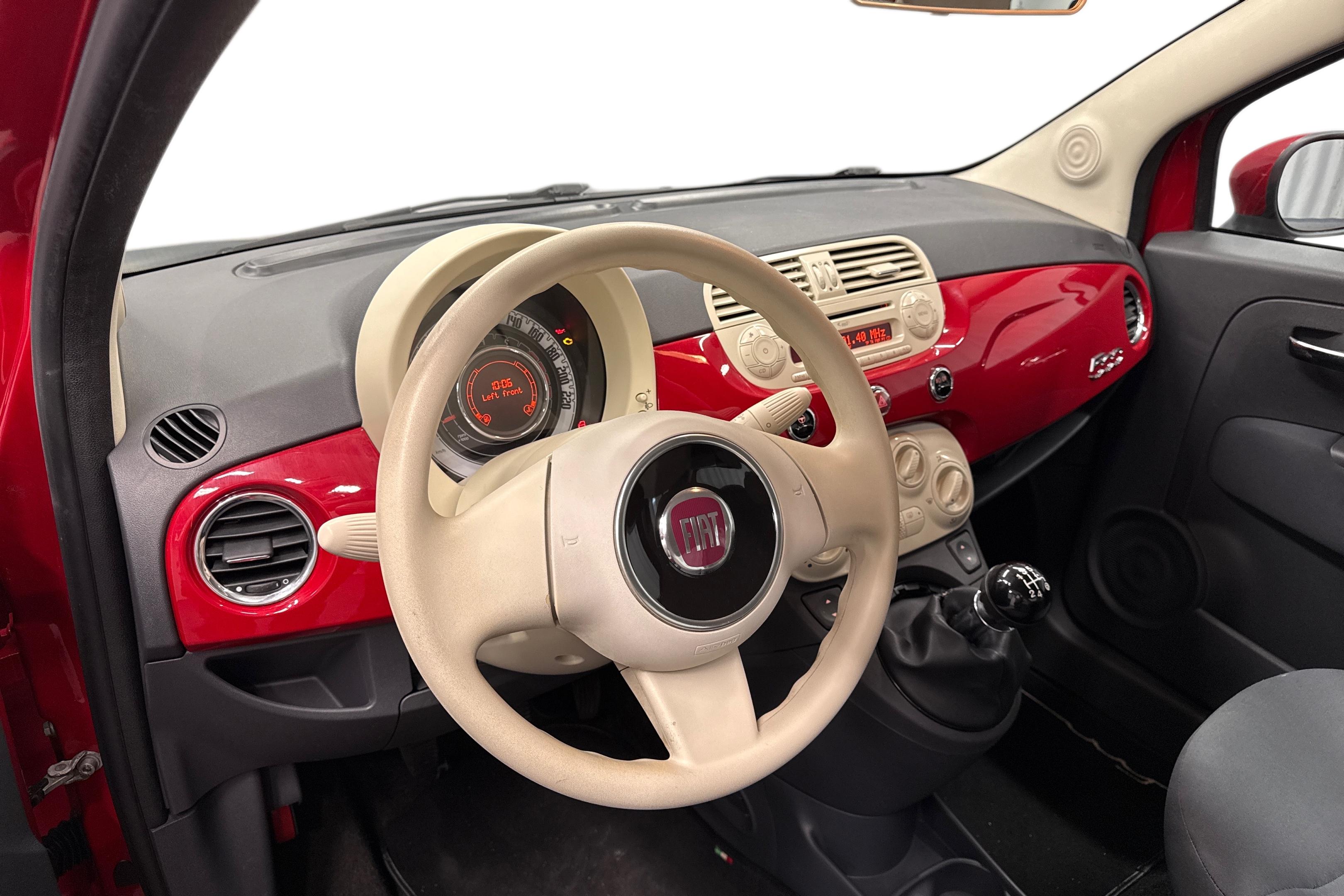 Fiat 500 Italia 1,2 8v 69 hv Bensiini 2012, kuva 6/15