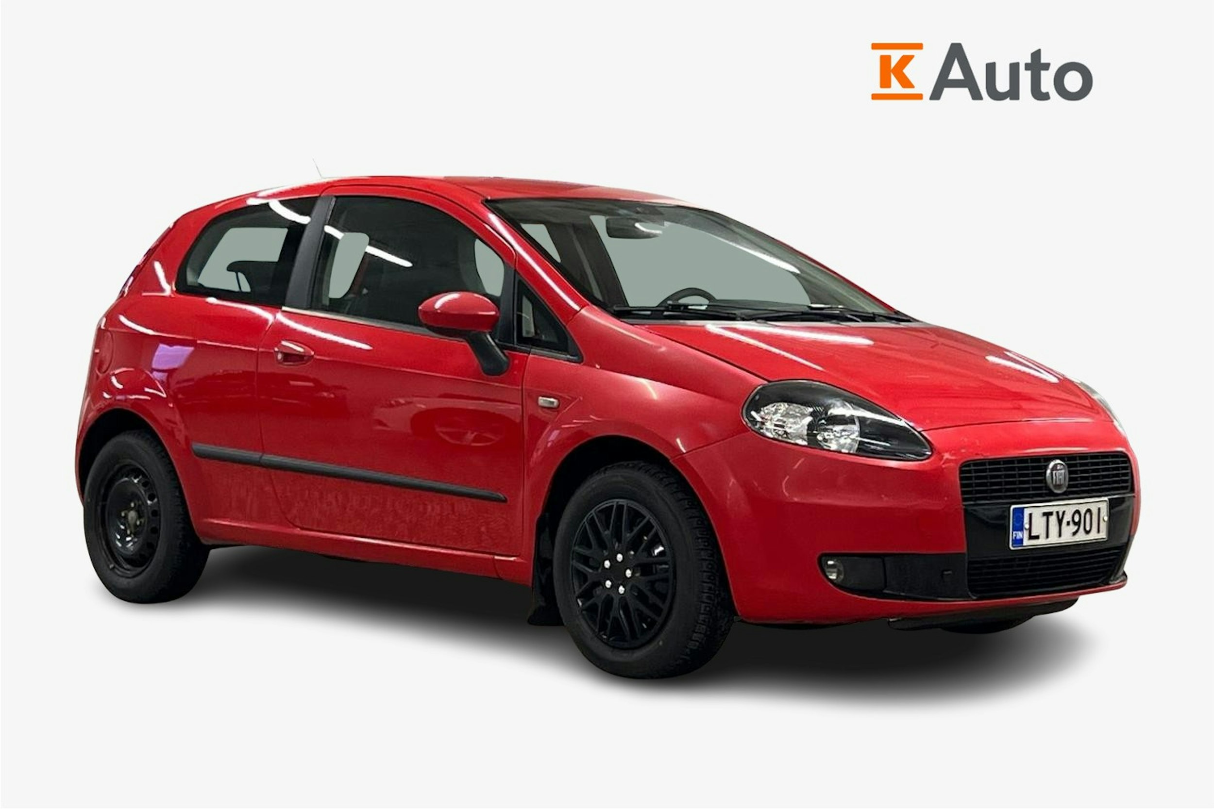 punainen Fiat Grande Punto 2007 kuva 1.