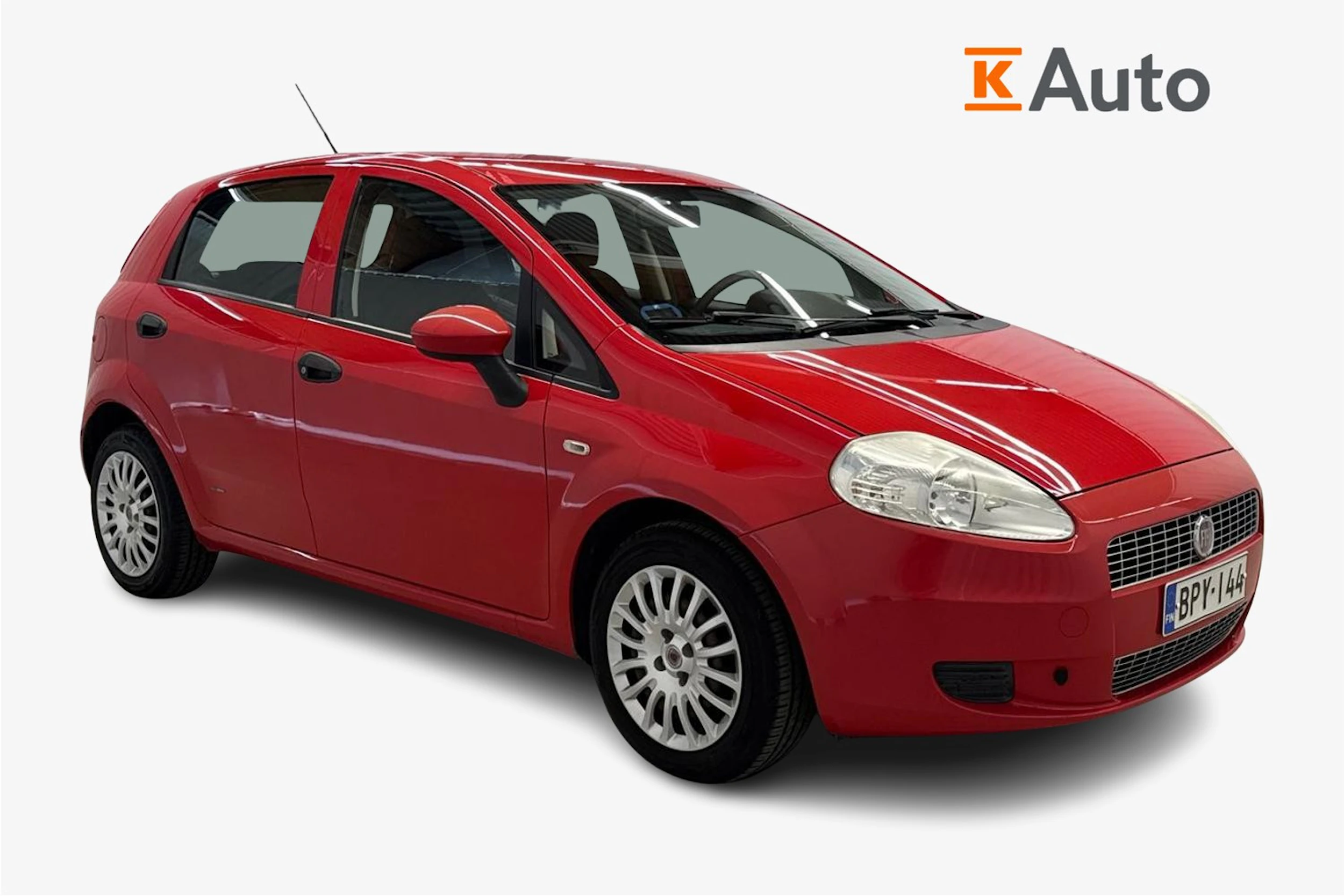 punainen Fiat Grande Punto 2009 kuva 1.