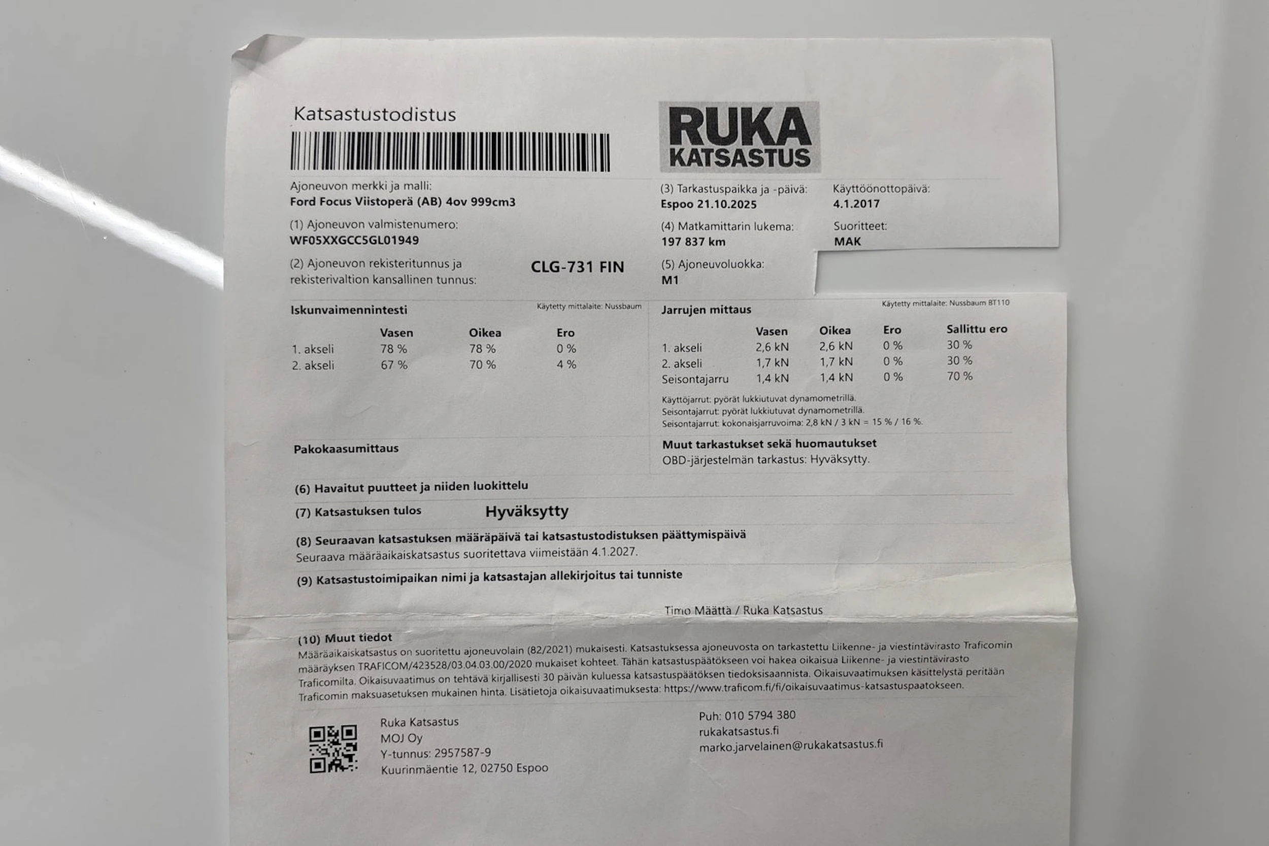 Valkoinen Ford FOCUS 2017 kuva 34.