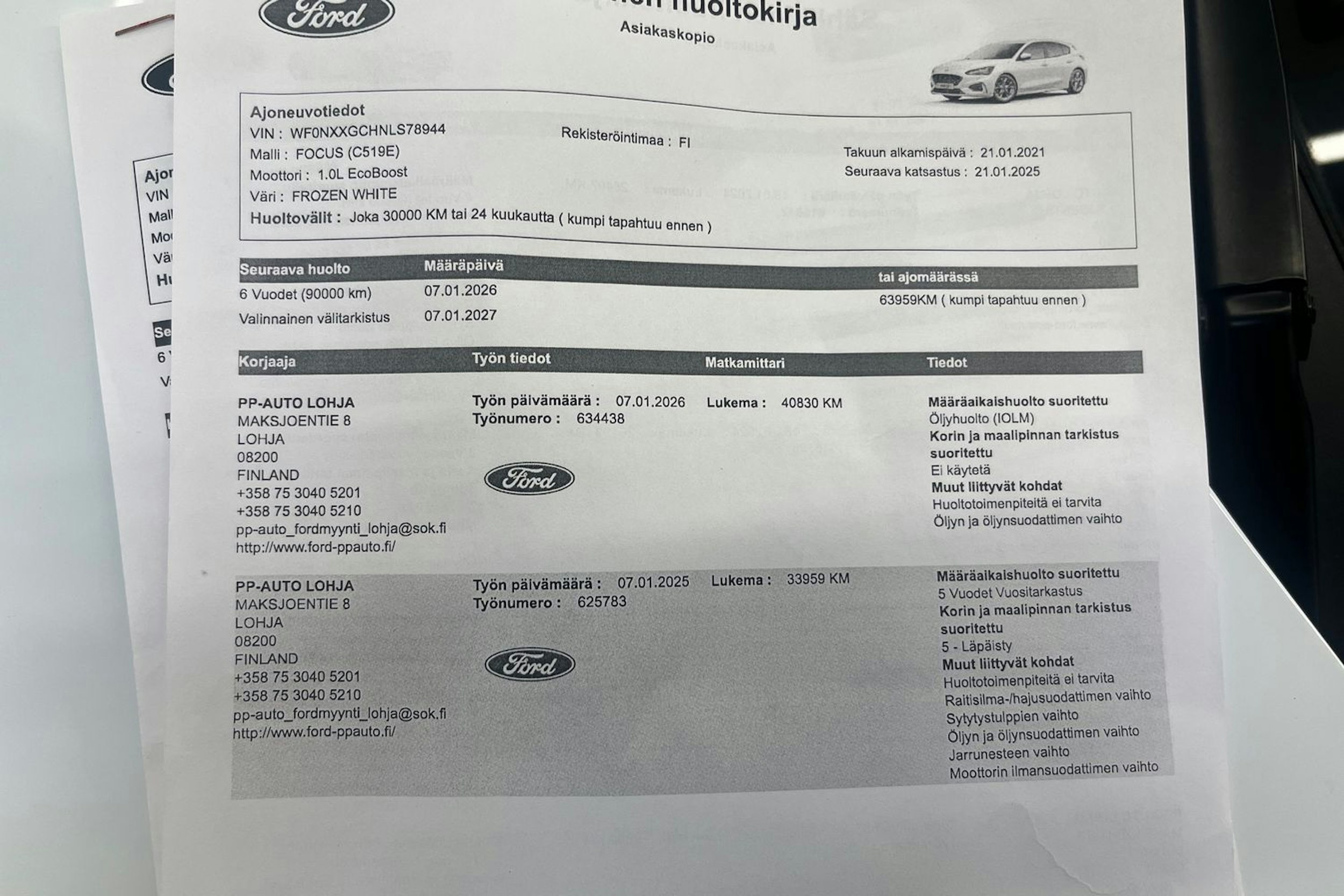 valkoinen Ford Focus 2021 kuva 28.