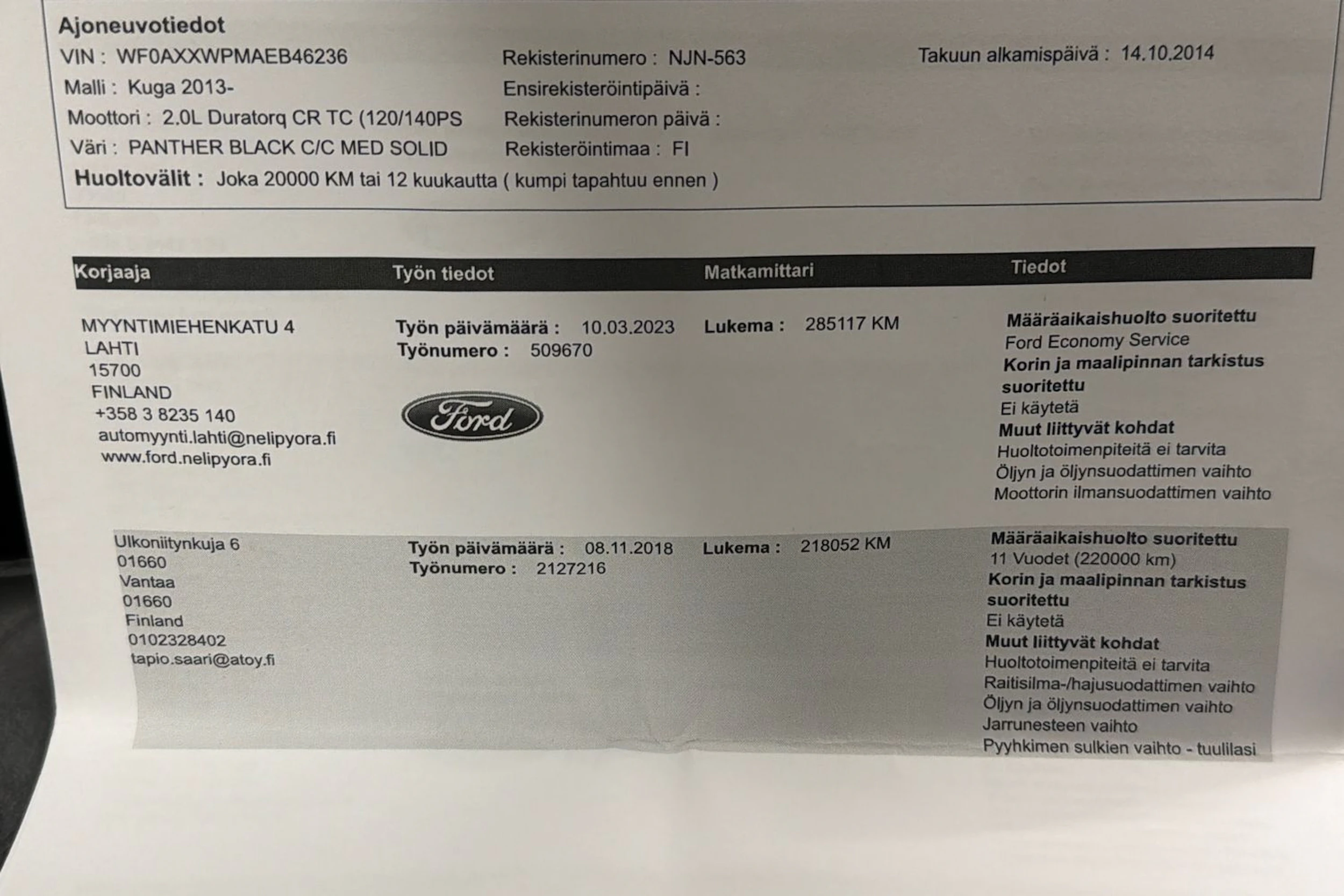 musta Ford Kuga 2014 kuva 27.