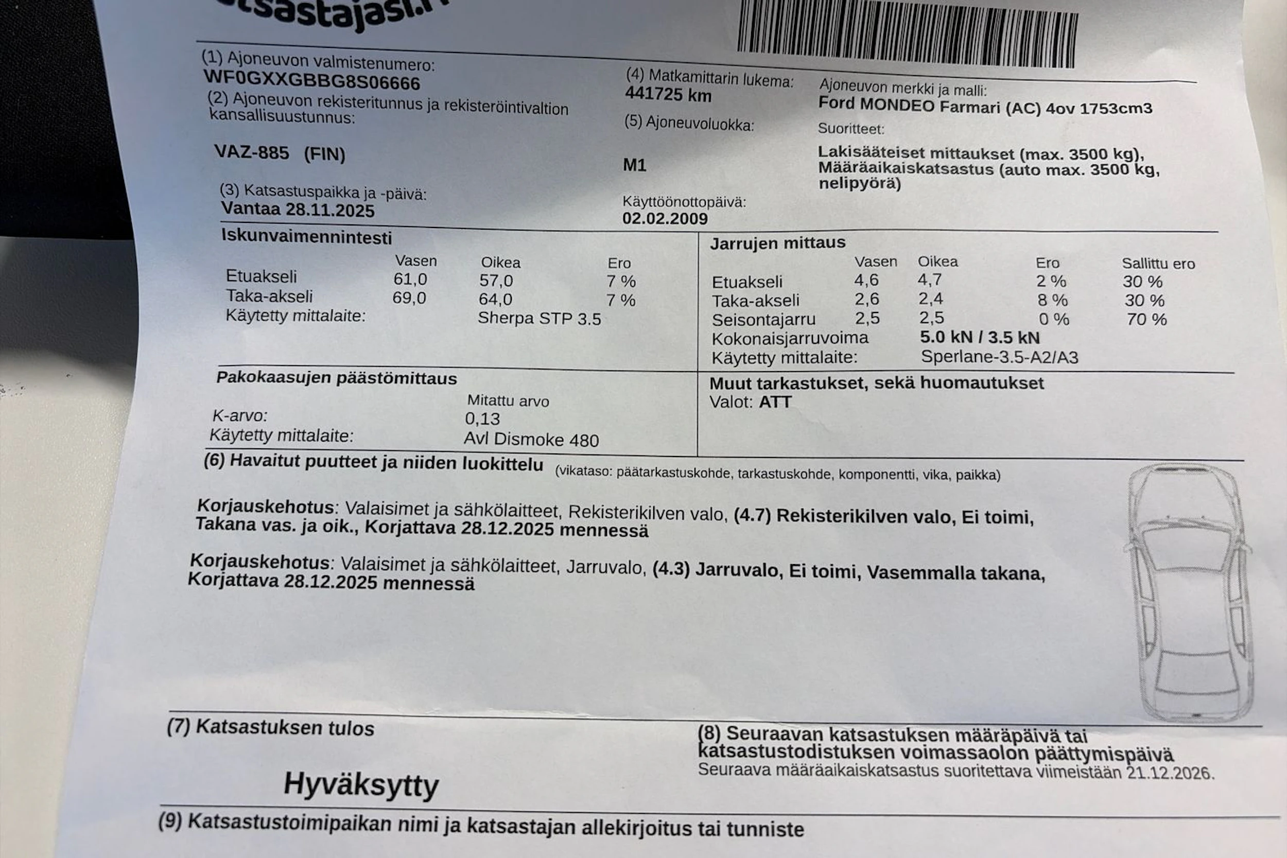 Sininen Ford MONDEO 2009 kuva 33.