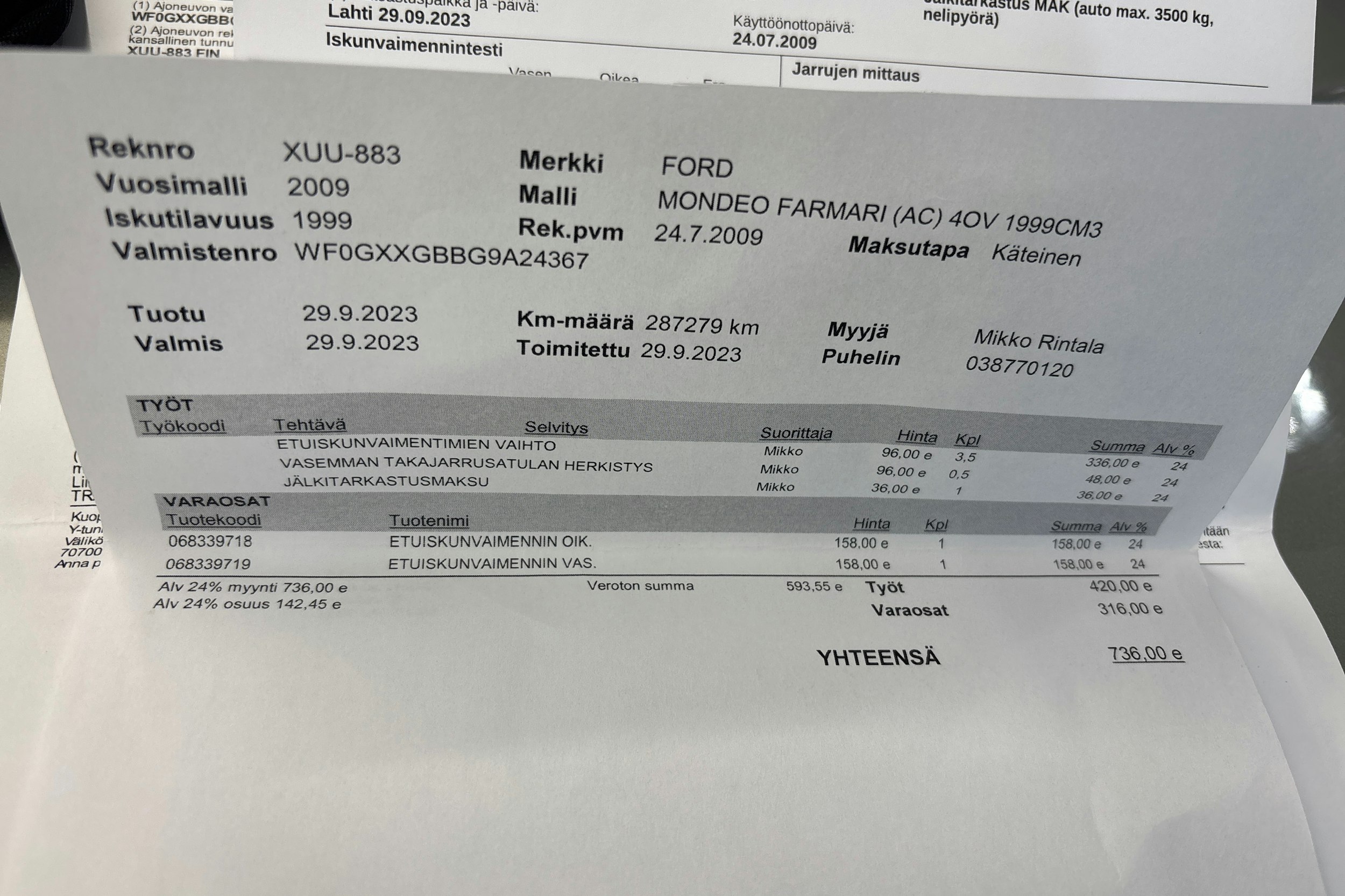 harmaa Ford Mondeo 2009 kuva 32.
