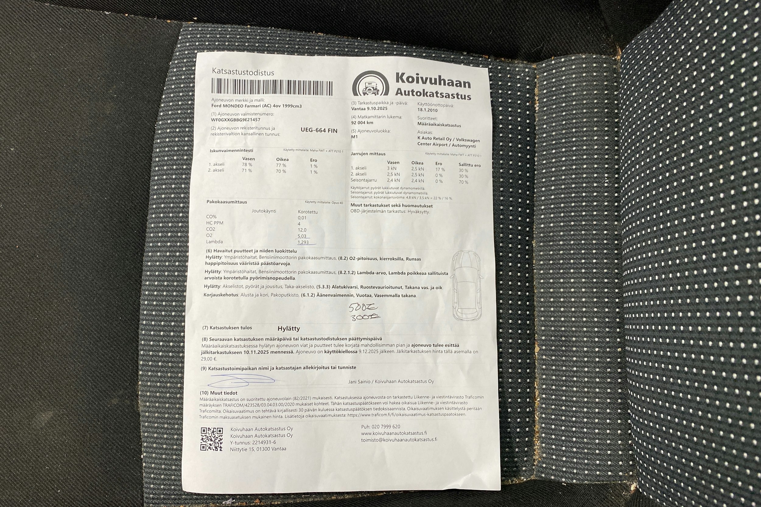 Valkoinen Ford MONDEO 2010 kuva 16.