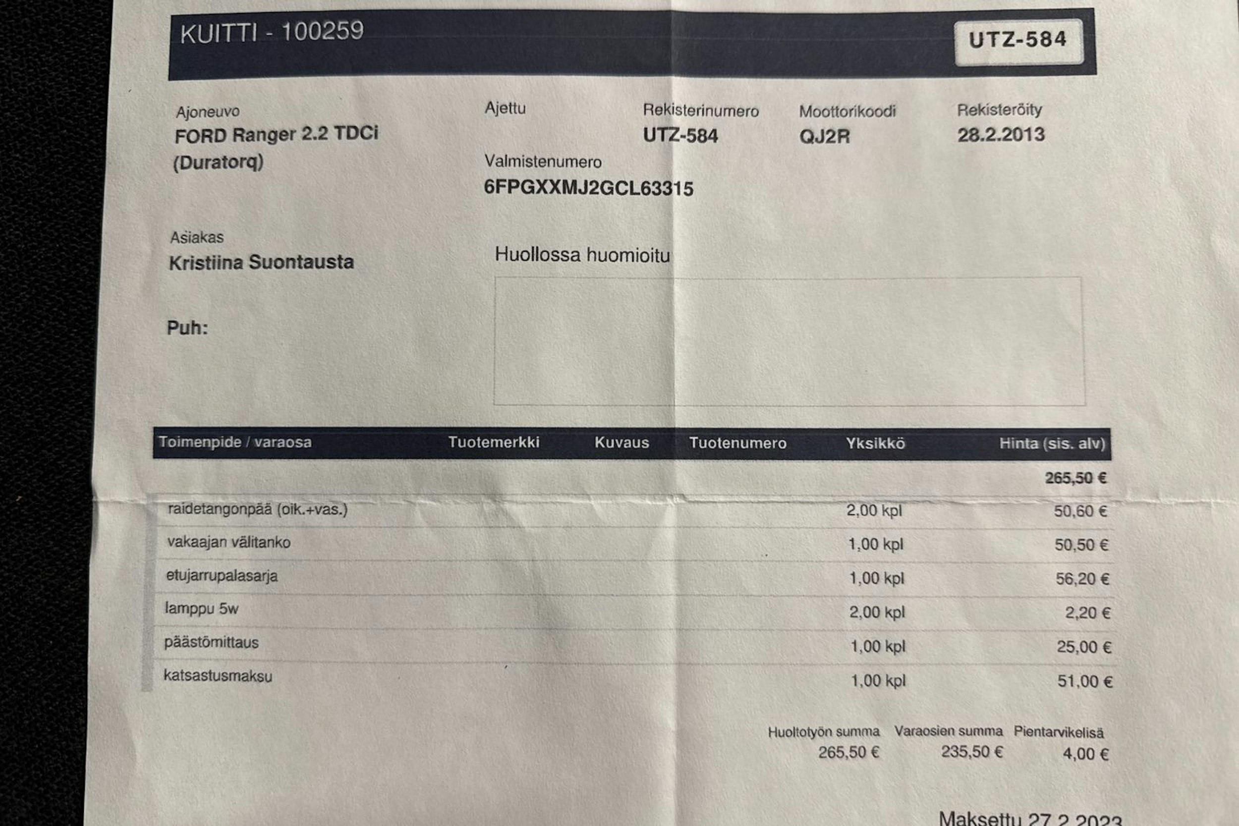 harmaa Ford Ranger 2013 kuva 25.