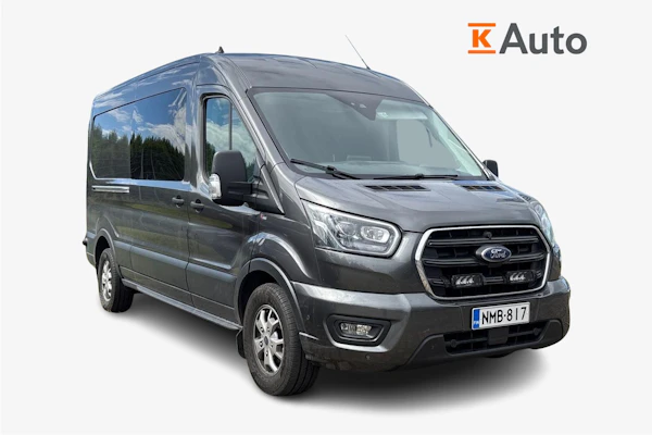 Ford Transit 125kW Aut FWD  Jatko-ohjaamo 2+3h | 1-om. Suomi-auto | Sis.ALV | Webasto | Vetokoukku | Kamera |