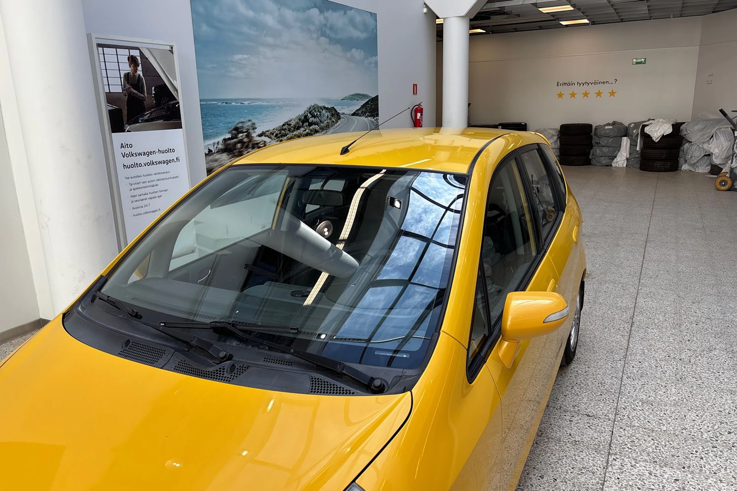 keltainen Honda Jazz 2007 kuva 15.