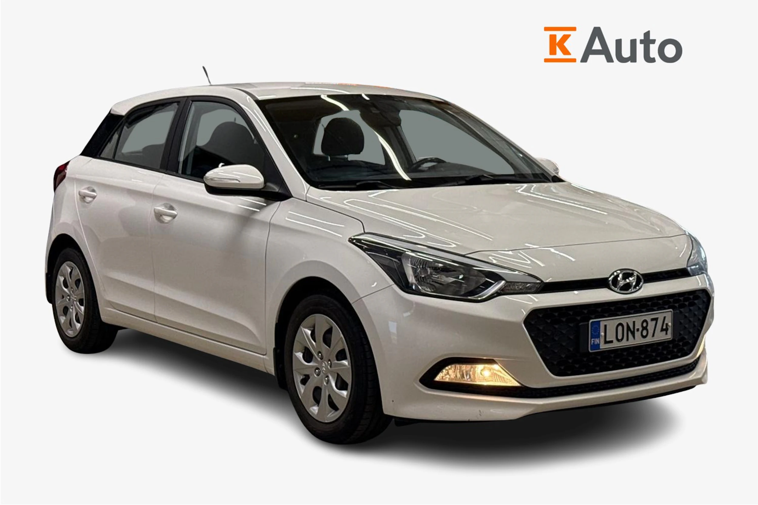 valkoinen Hyundai i20 5d 2018 kuva 1.