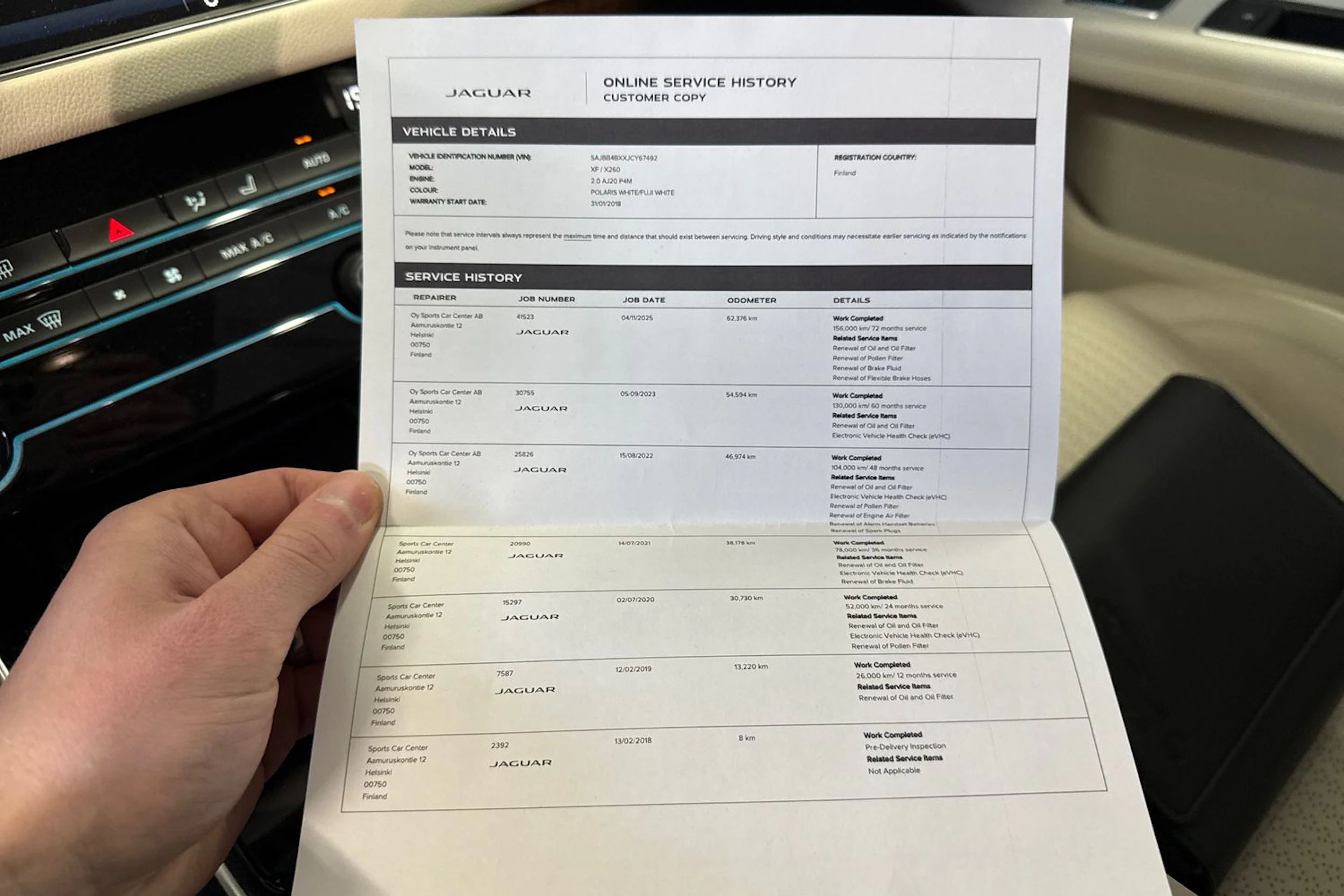 valkoinen Jaguar XF 2018 kuva 5.