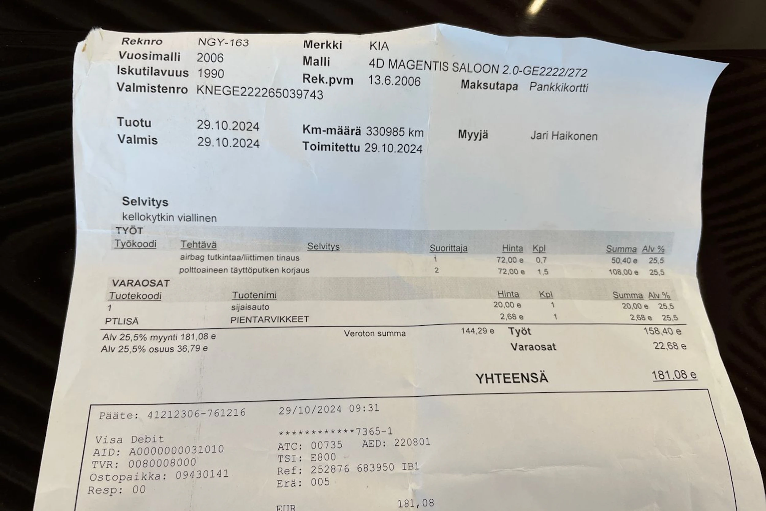 Punainen Kia Magentis 2006 kuva 30.