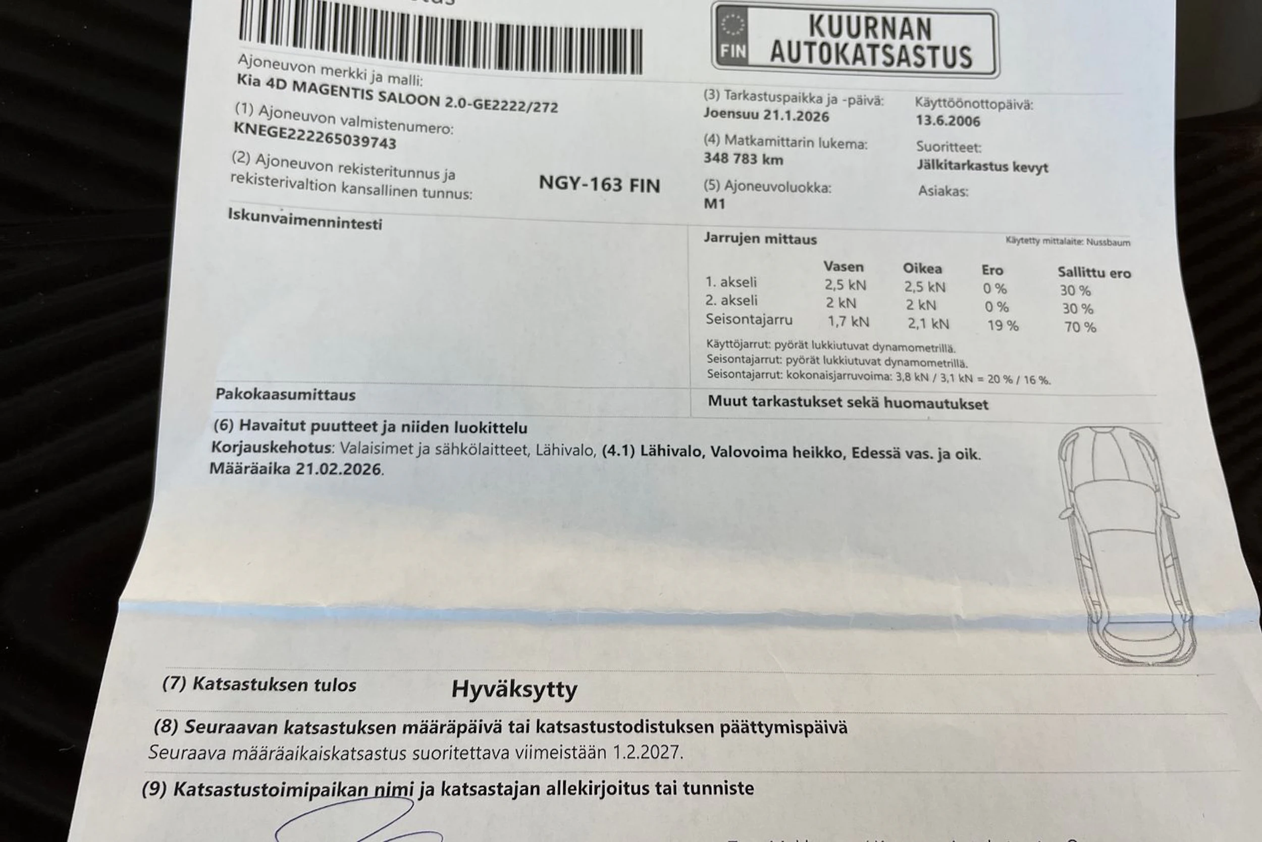 Punainen Kia Magentis 2006 kuva 35.