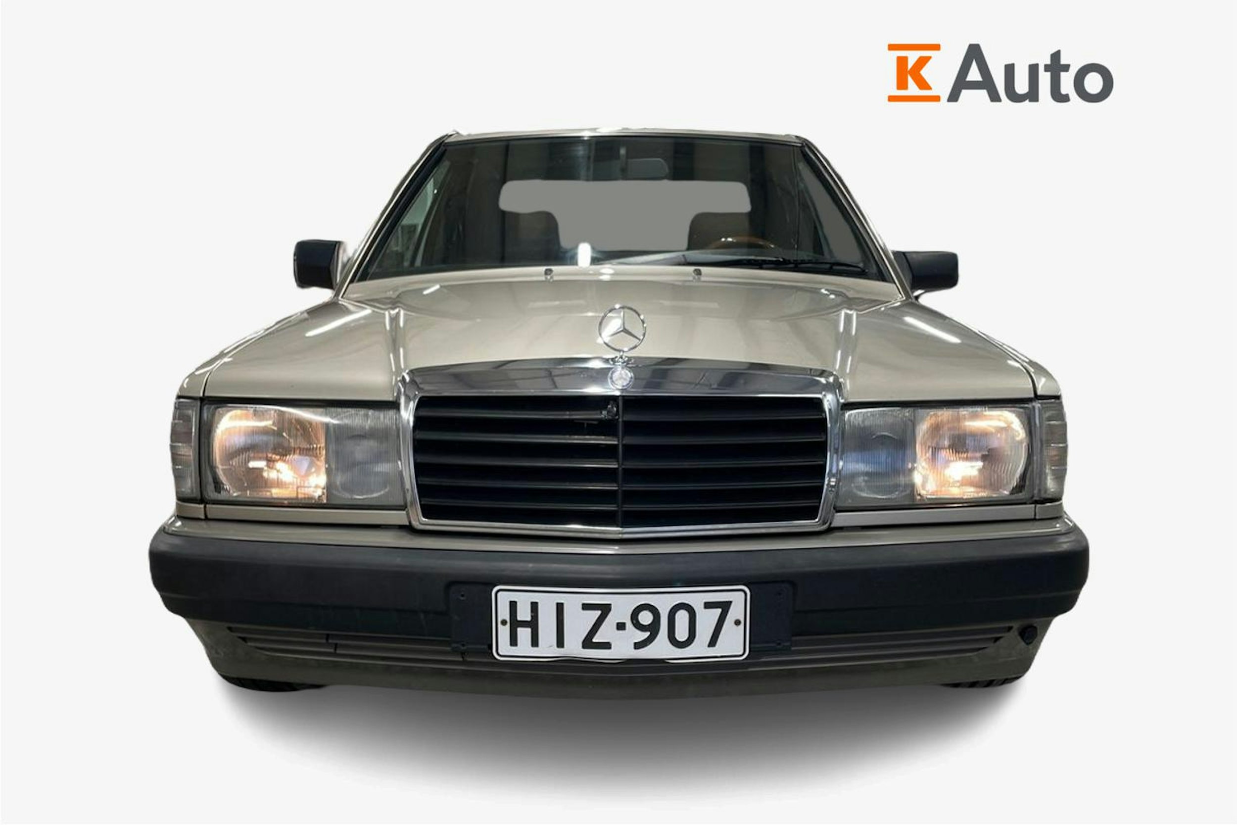 ruskea (beige) Mercedes-Benz 190 1990 kuva 5.