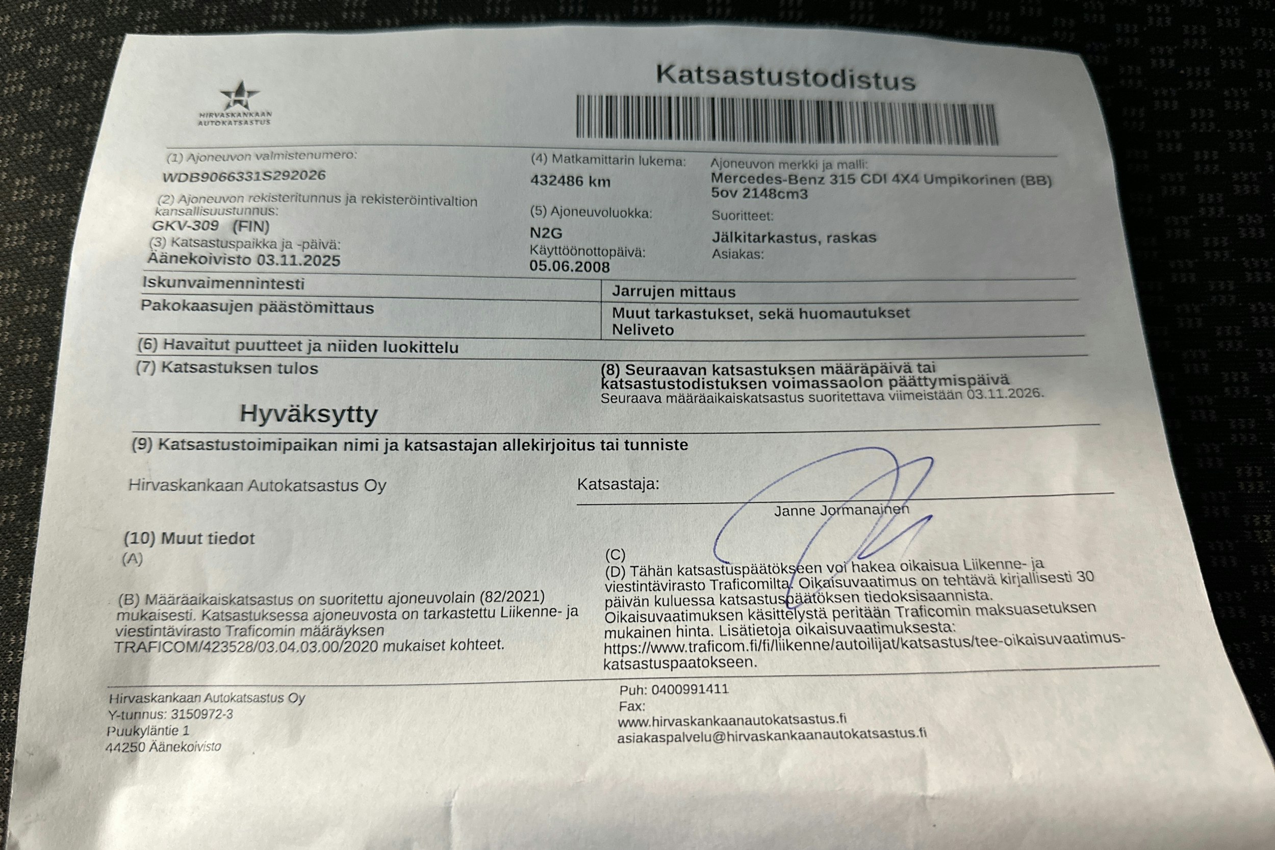 sininen Mercedes-Benz 315 CDI 4X4 2008 kuva 30.