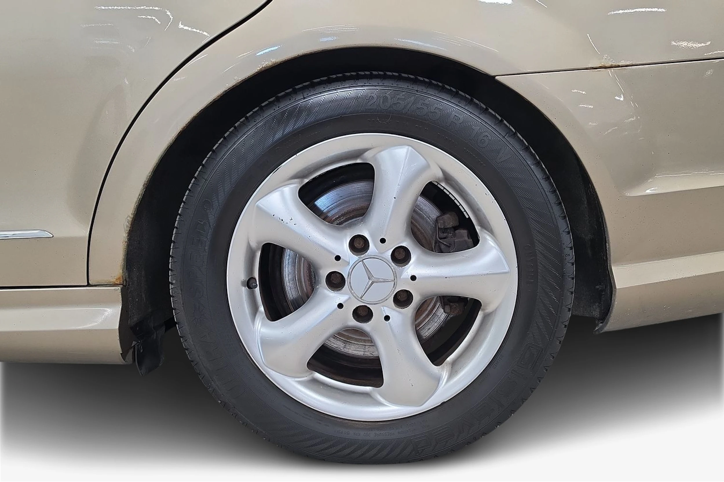 ruskea (beige) Mercedes-Benz C 2009 kuva 9.