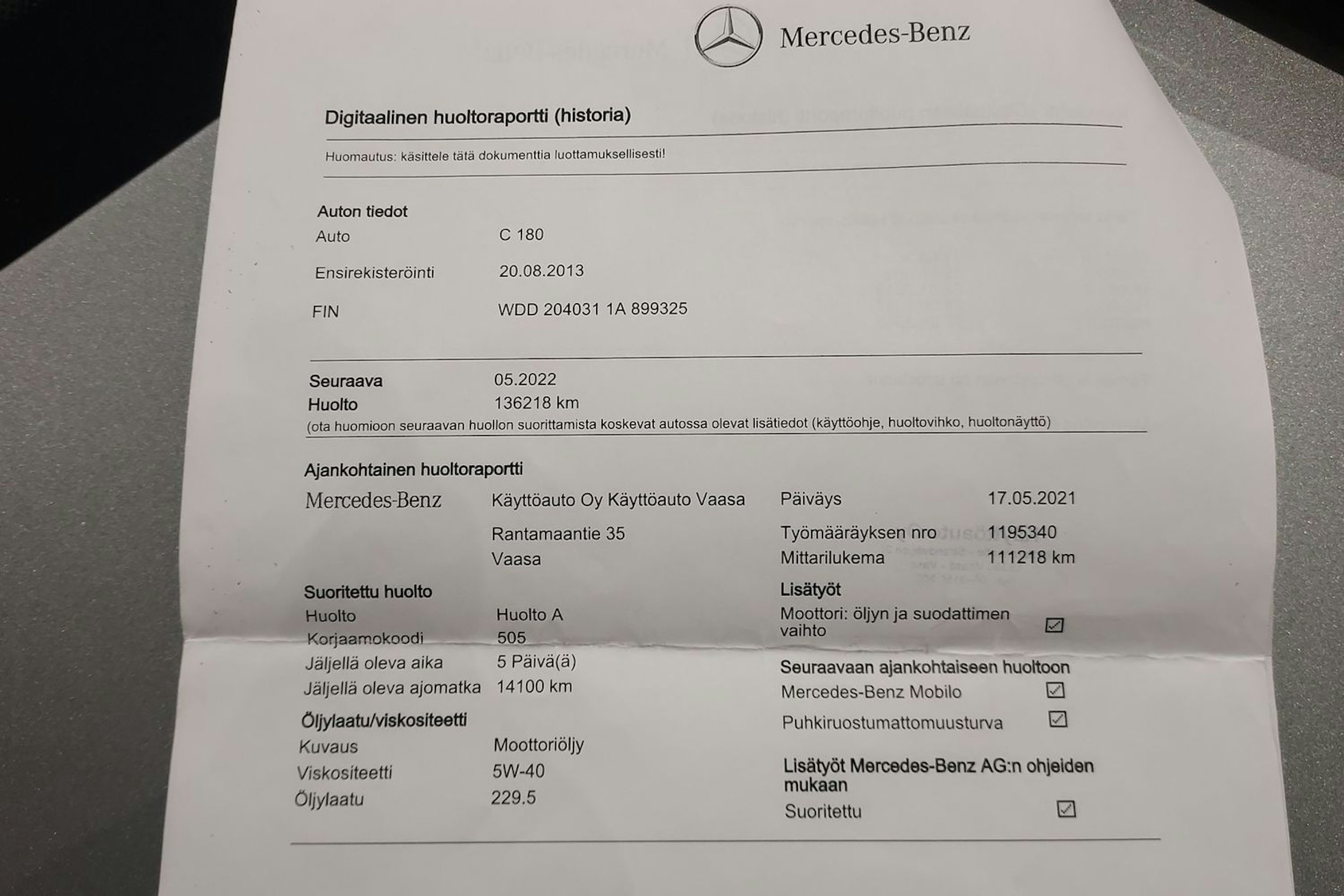 harmaa Mercedes-Benz C 2013 kuva 22.