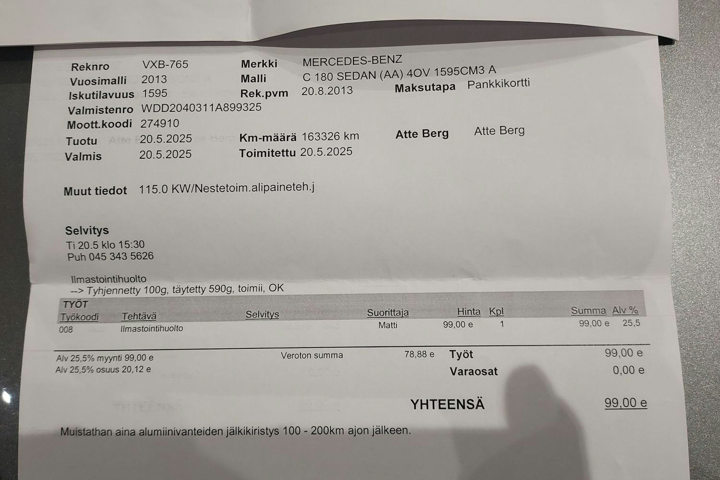 harmaa Mercedes-Benz C 2013 kuva 25.