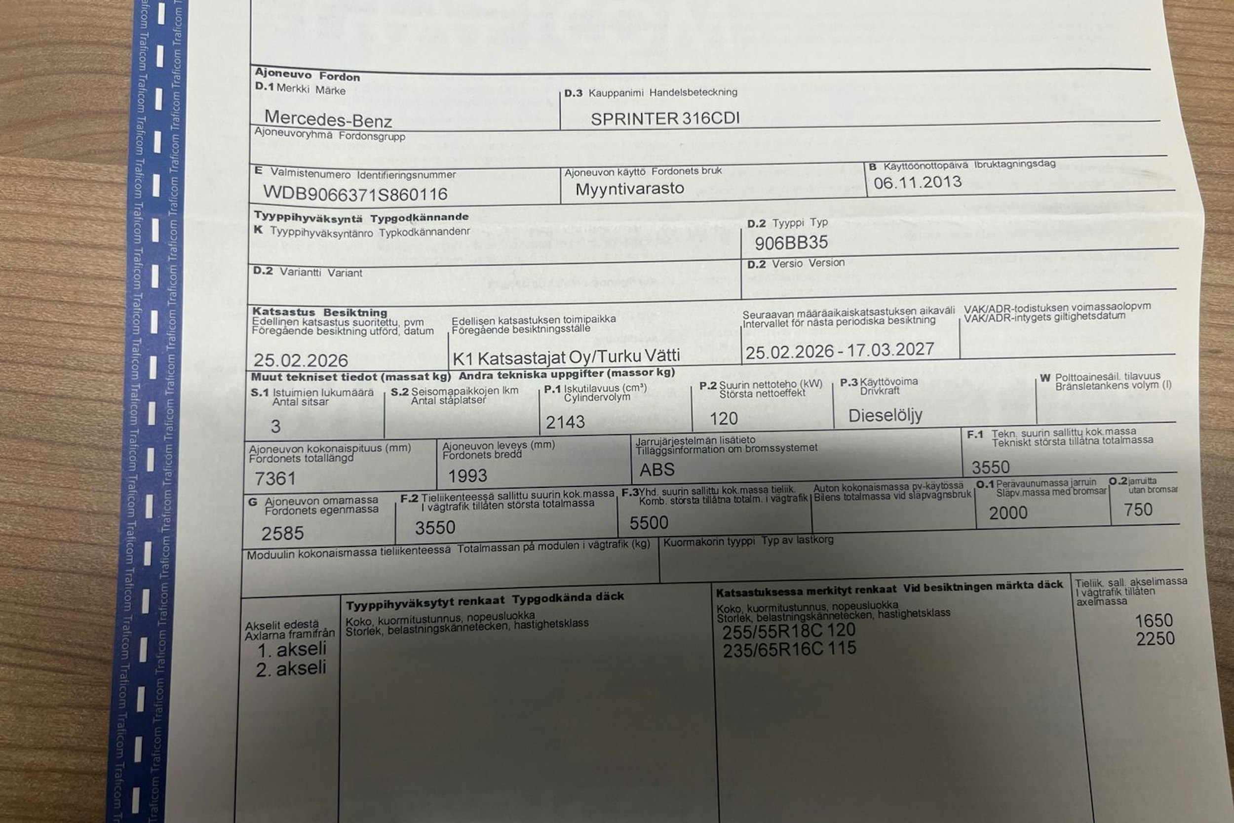 Musta Mercedes-Benz SPRINTER 2014 kuva 28.