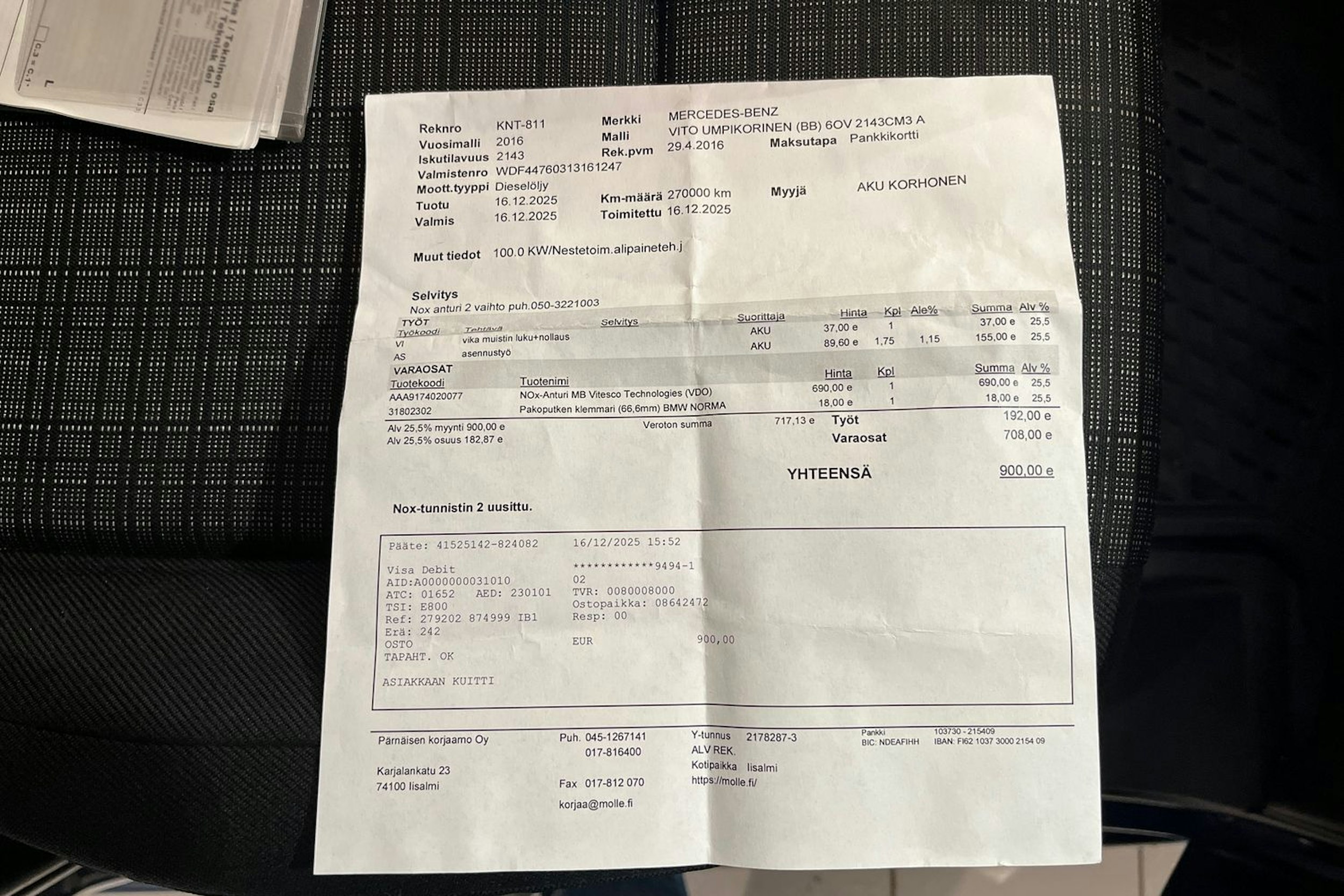 Sininen Mercedes-Benz VITO 2016 kuva 26.