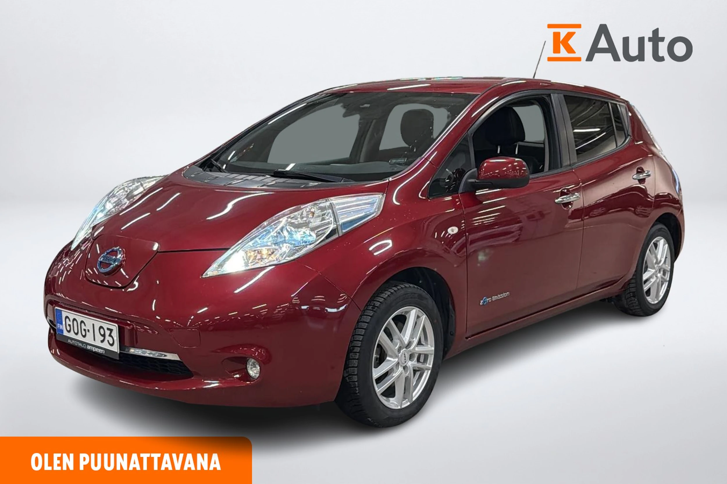 punainen Nissan Leaf 2016 kuva 1.