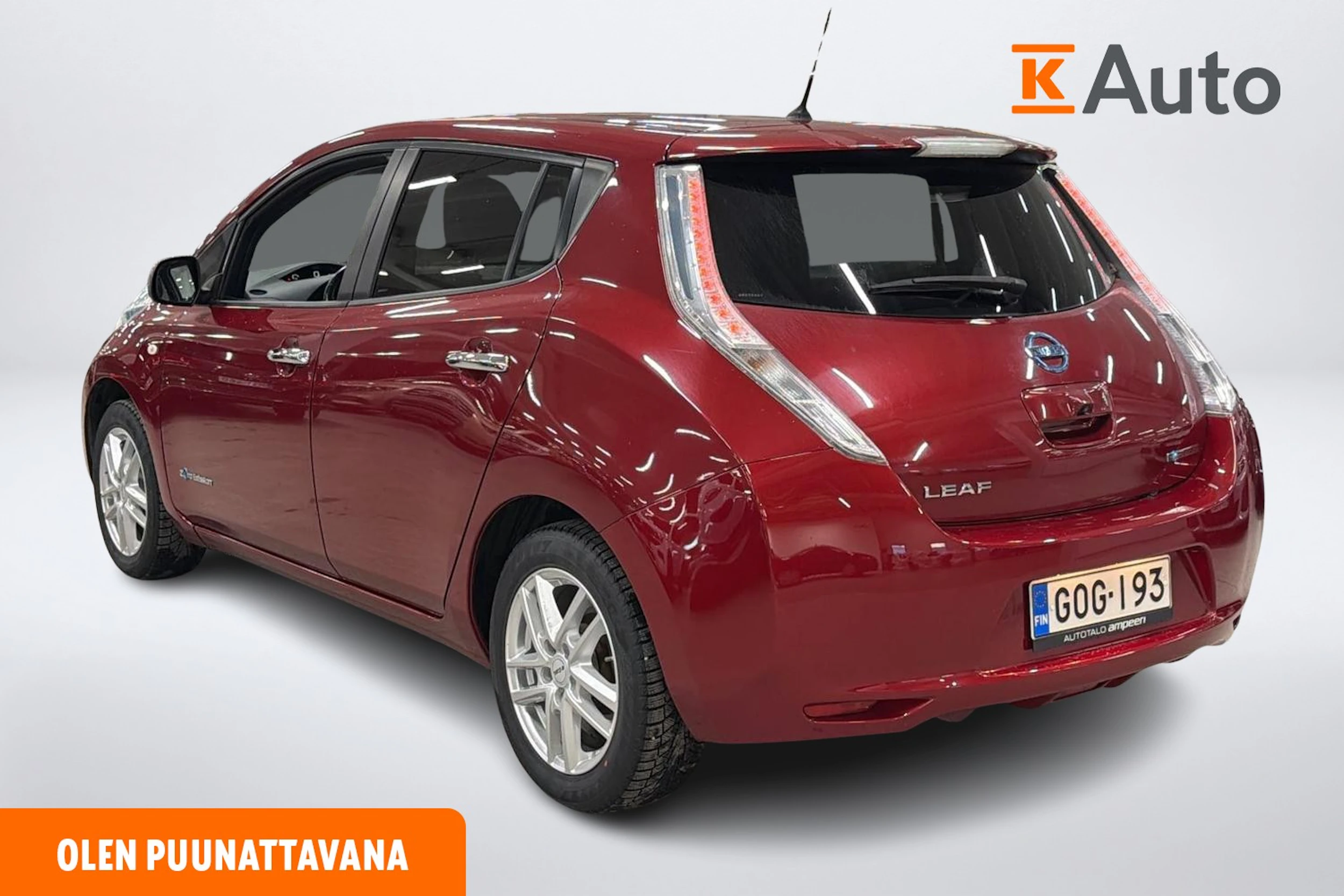 punainen Nissan Leaf 2016 kuva 2.