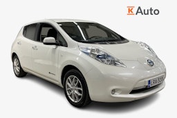 valkoinen Nissan Leaf 2016 kuva 1.