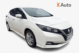 valkoinen Nissan Leaf 2019 kuva 1.