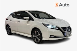 valkoinen Nissan Leaf 2021 kuva 1.