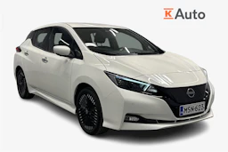 valkoinen Nissan Leaf 2023 kuva 1.