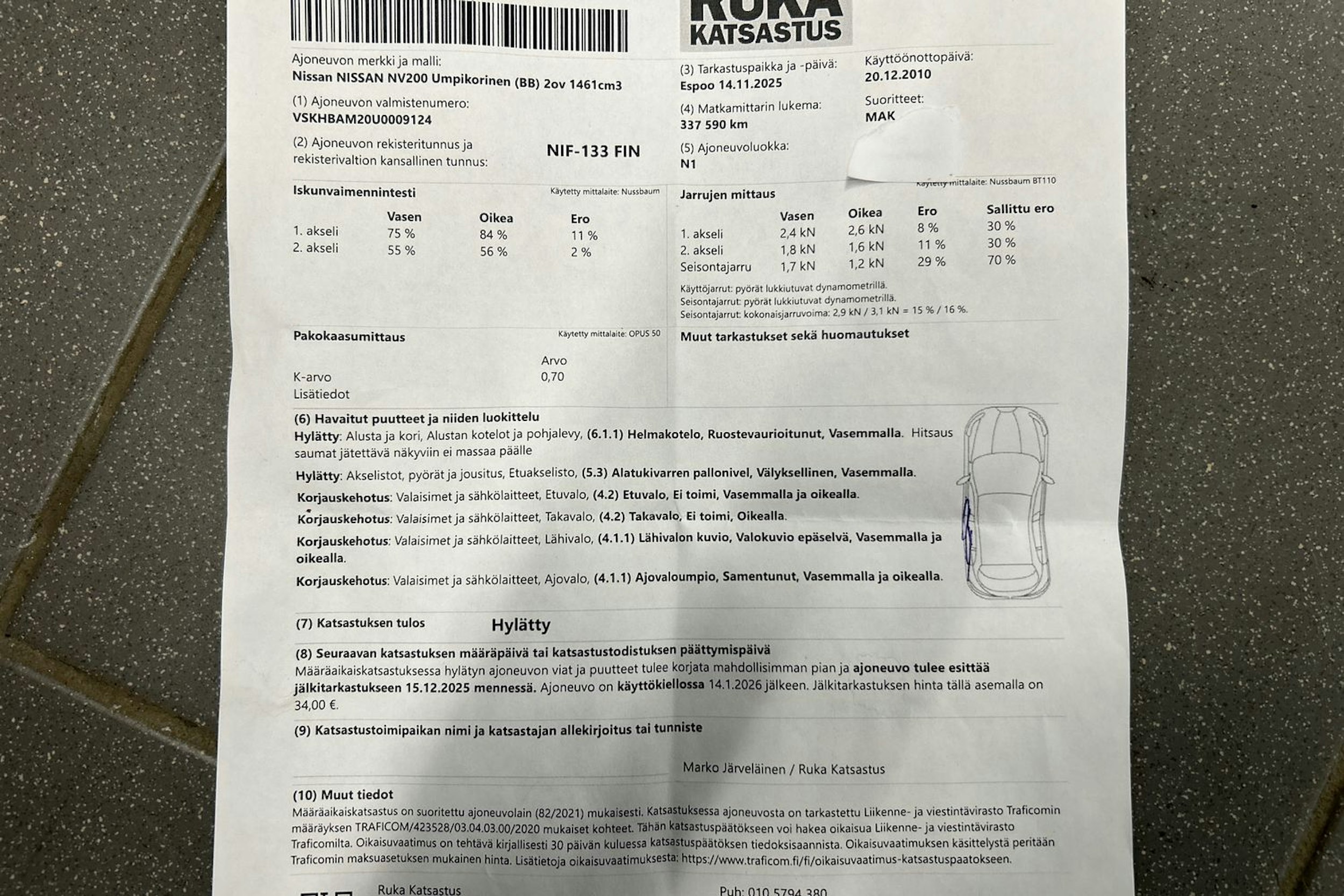 valkoinen Nissan NV200 2011 kuva 24.