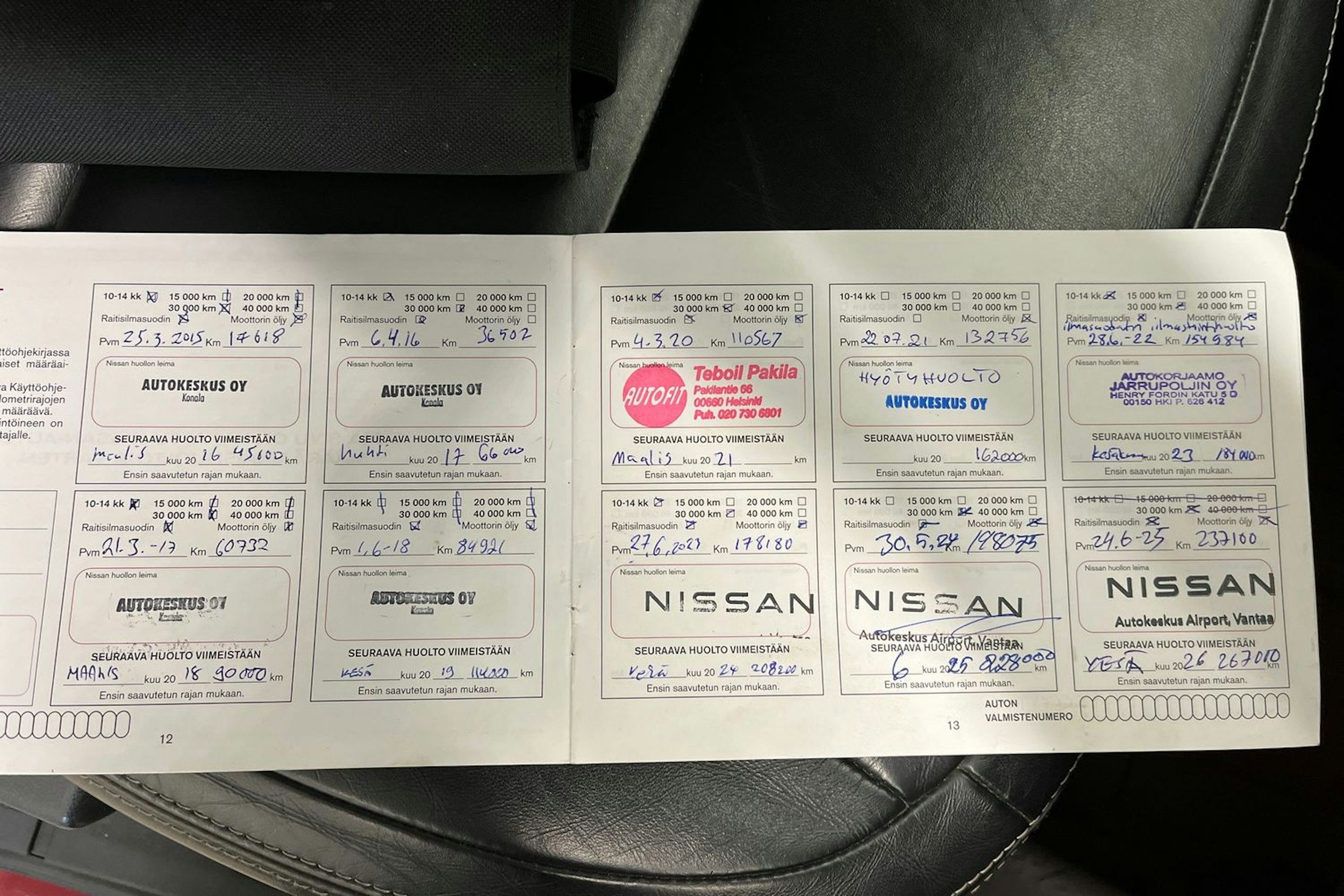 punainen Nissan Qashqai+2 2014 kuva 27.