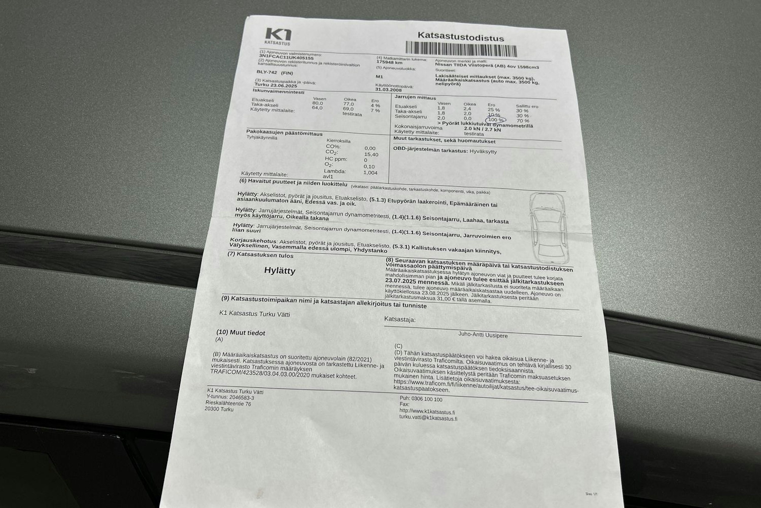 Harmaa Nissan Tiida 2008 kuva 17.