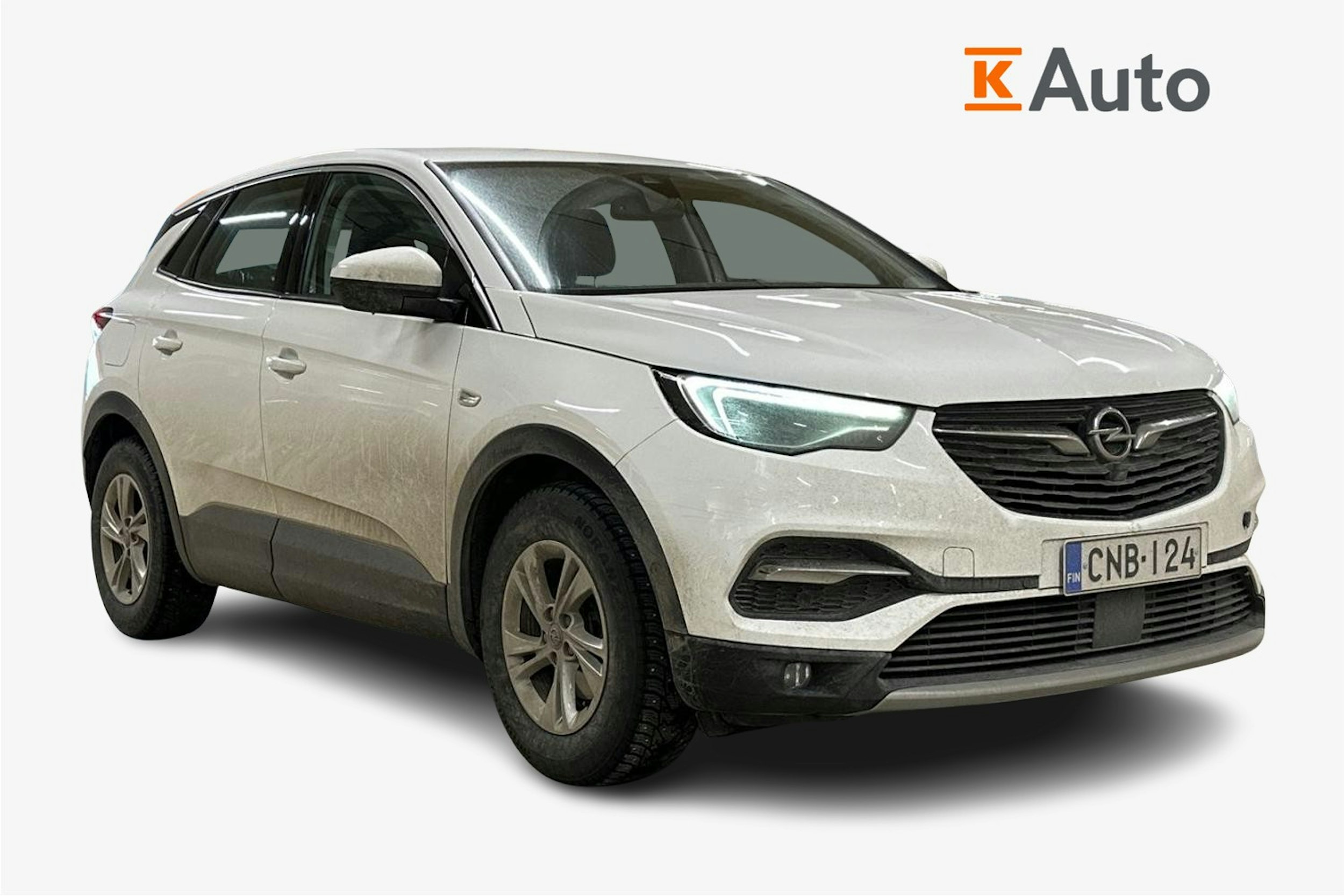 valkoinen Opel Grandland X 2020 kuva 1.